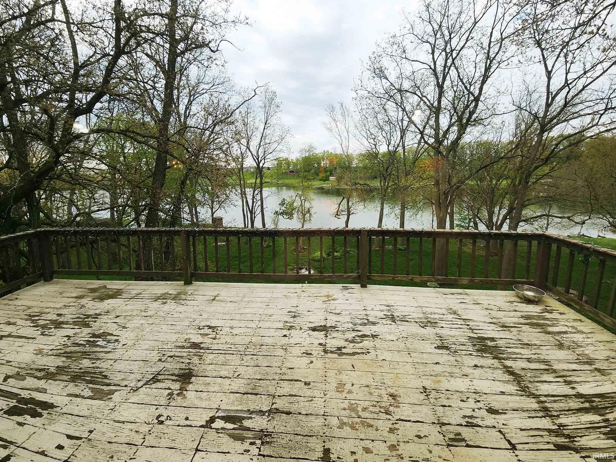 Lakeside deck off living room.
