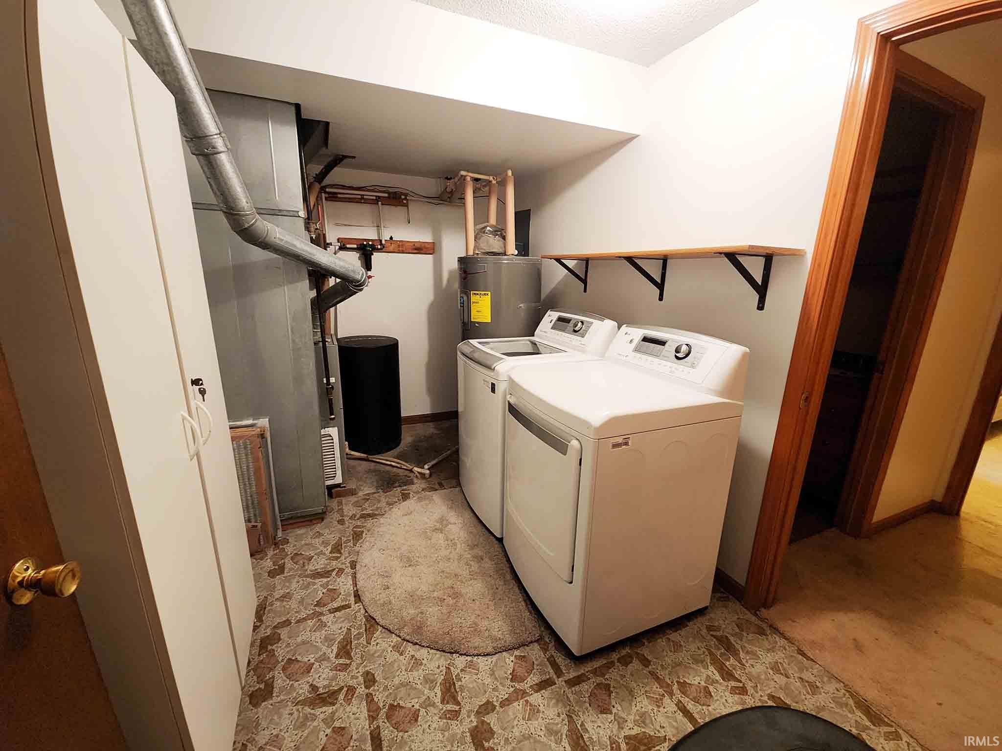 Lower level utility room.