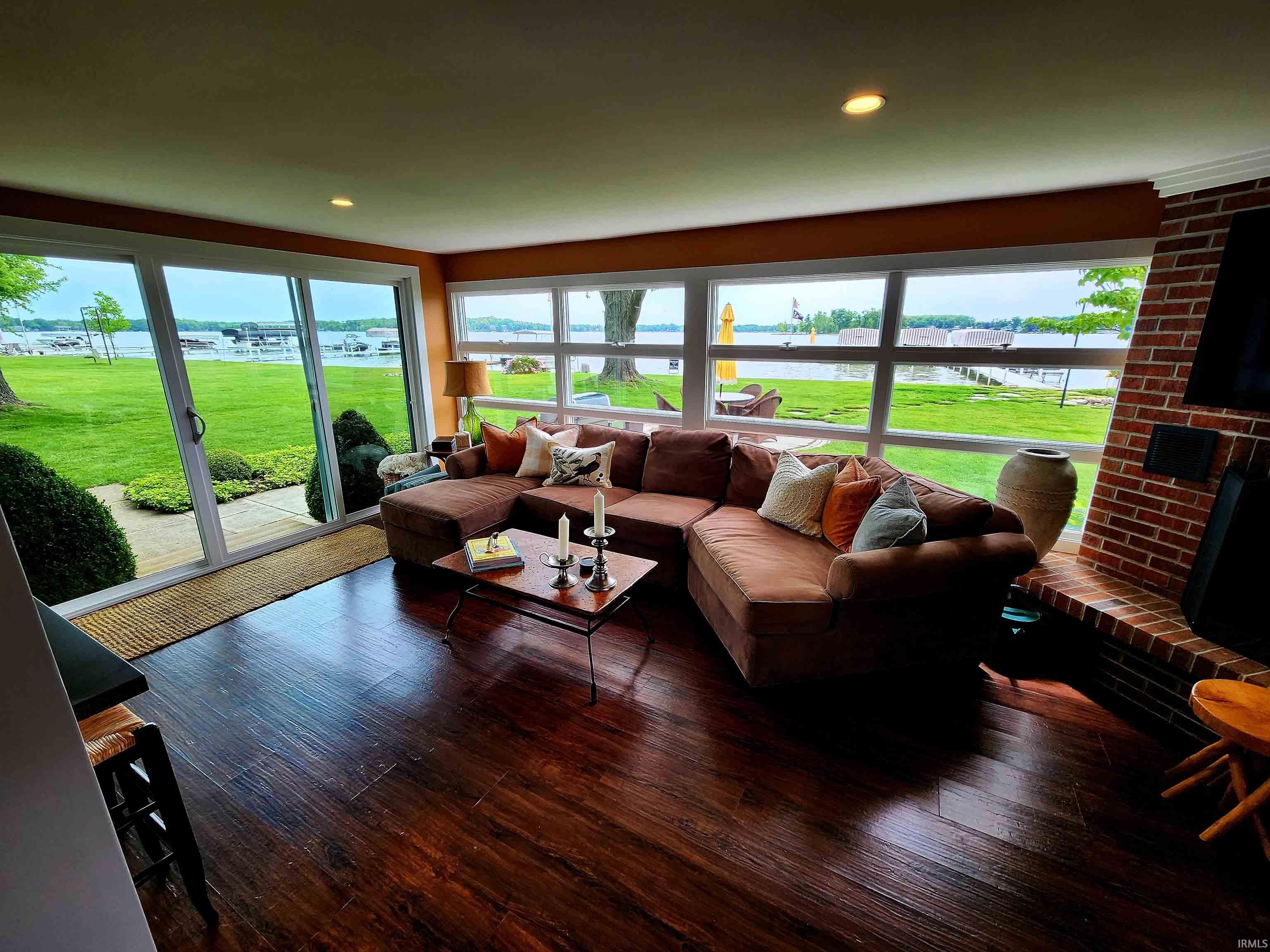 View of lake from great room.