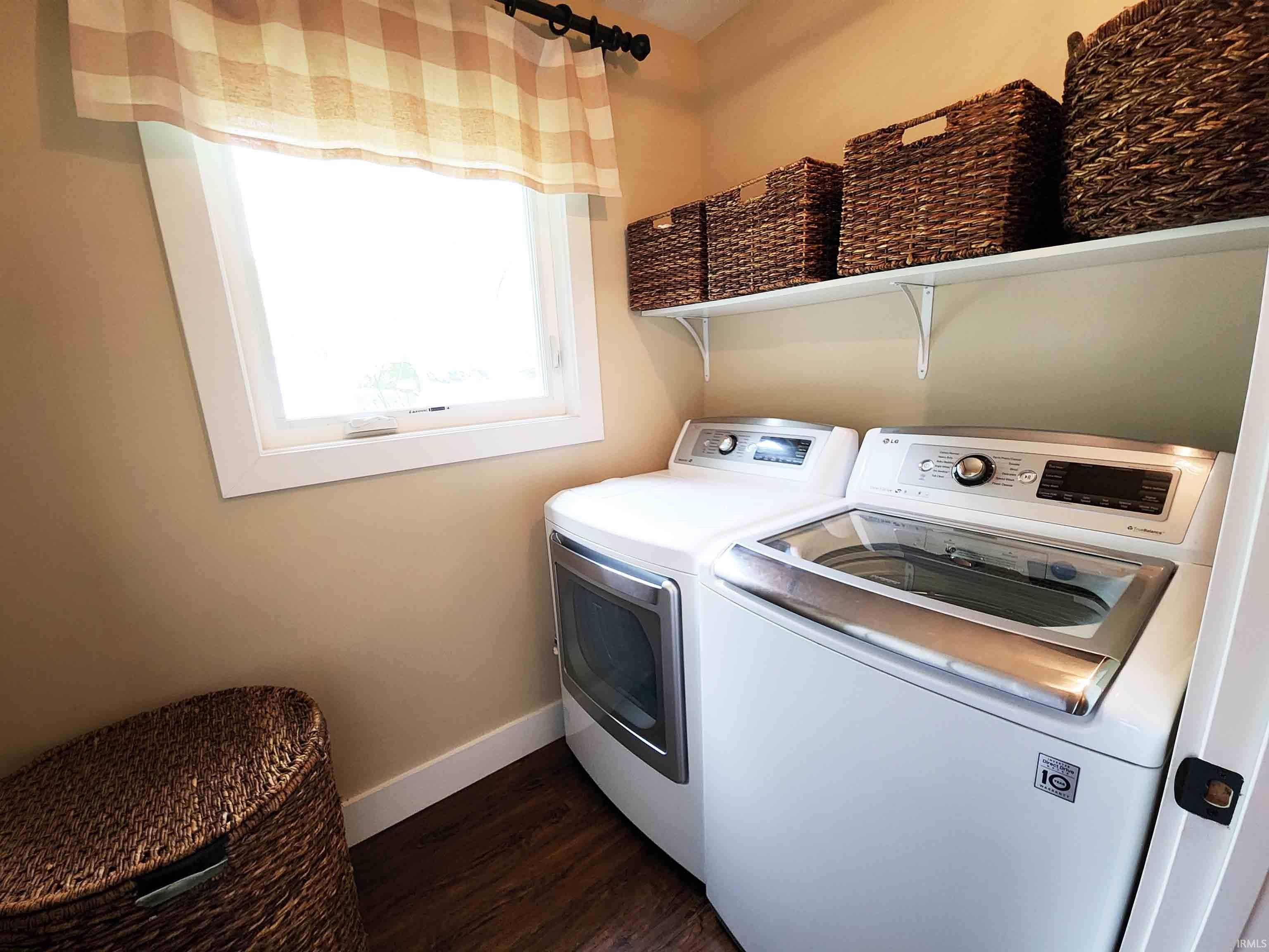 Laundry room adjacent to bedrooms.