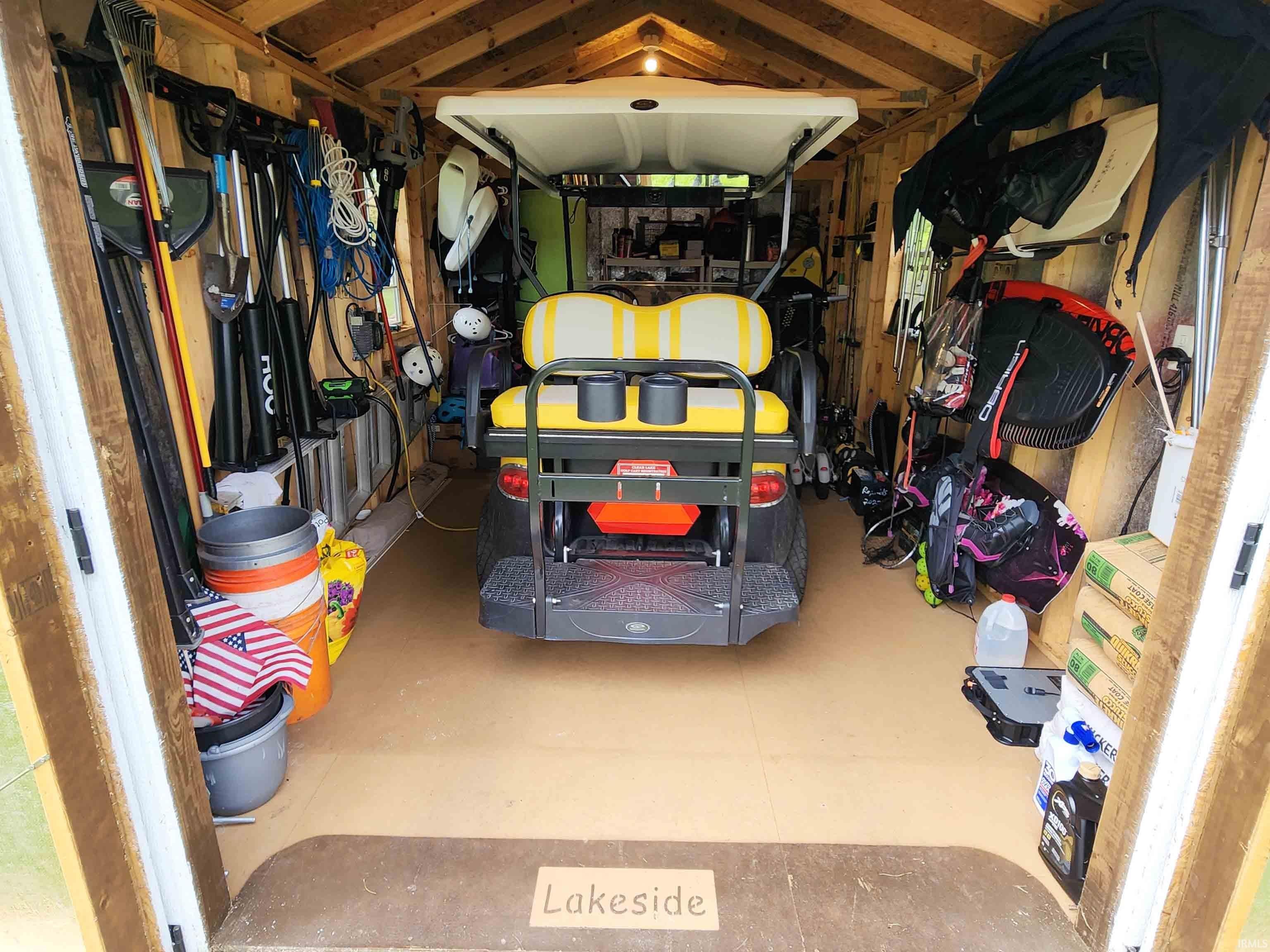 Rear lot shed interior.