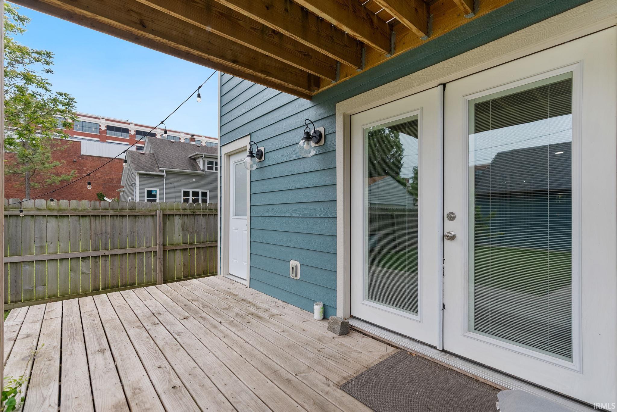 Wood deck with private fencing