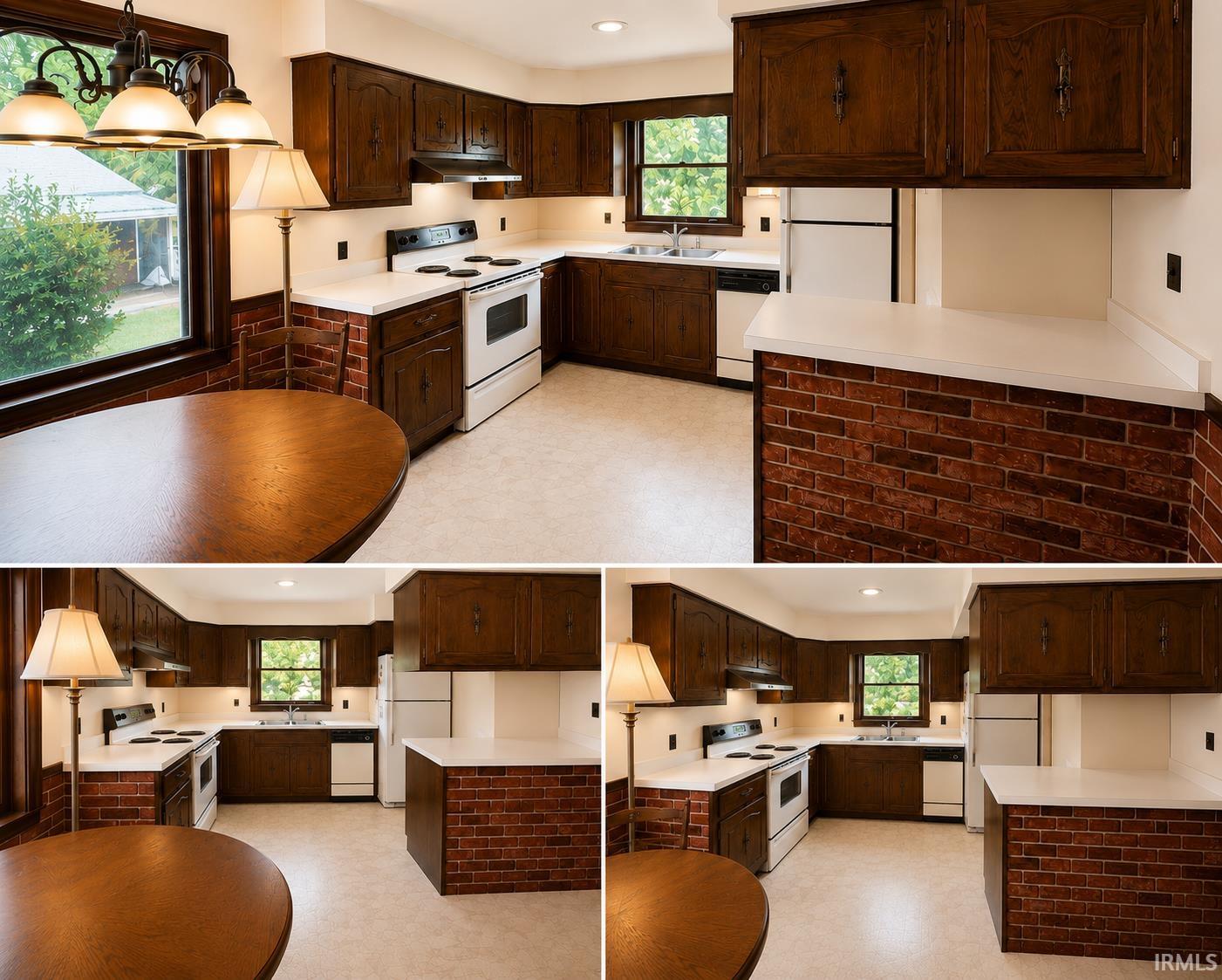 Property Visuals. Depicting the kitchen space within the property Grabill Custom made Amish cabinets, Displaying original and virtually staged interior images of the property