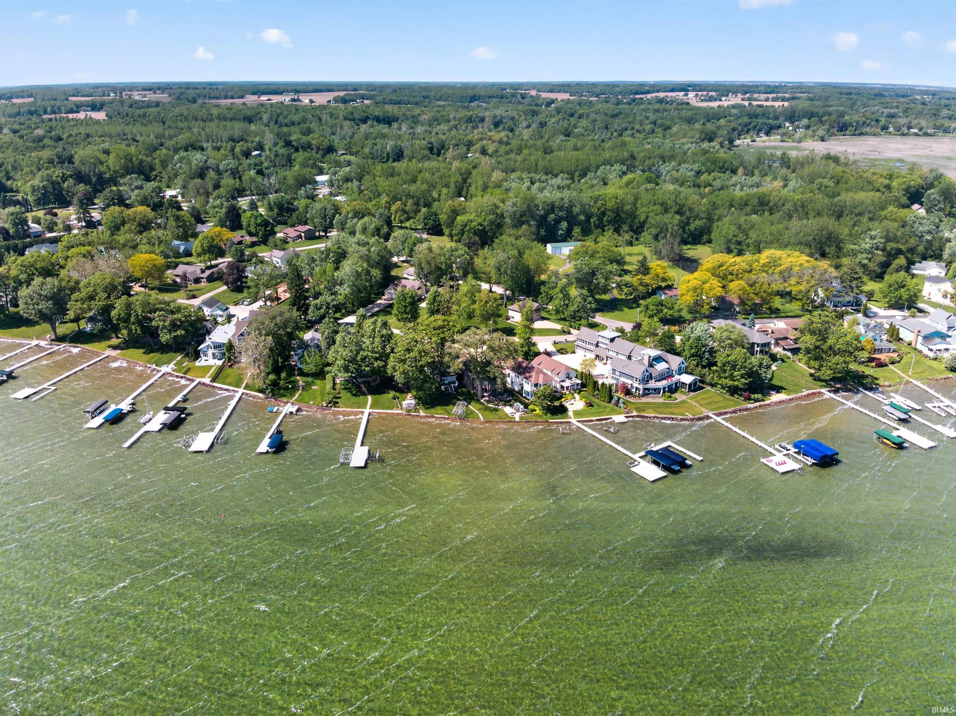 Waterfront properties featuring individual docks