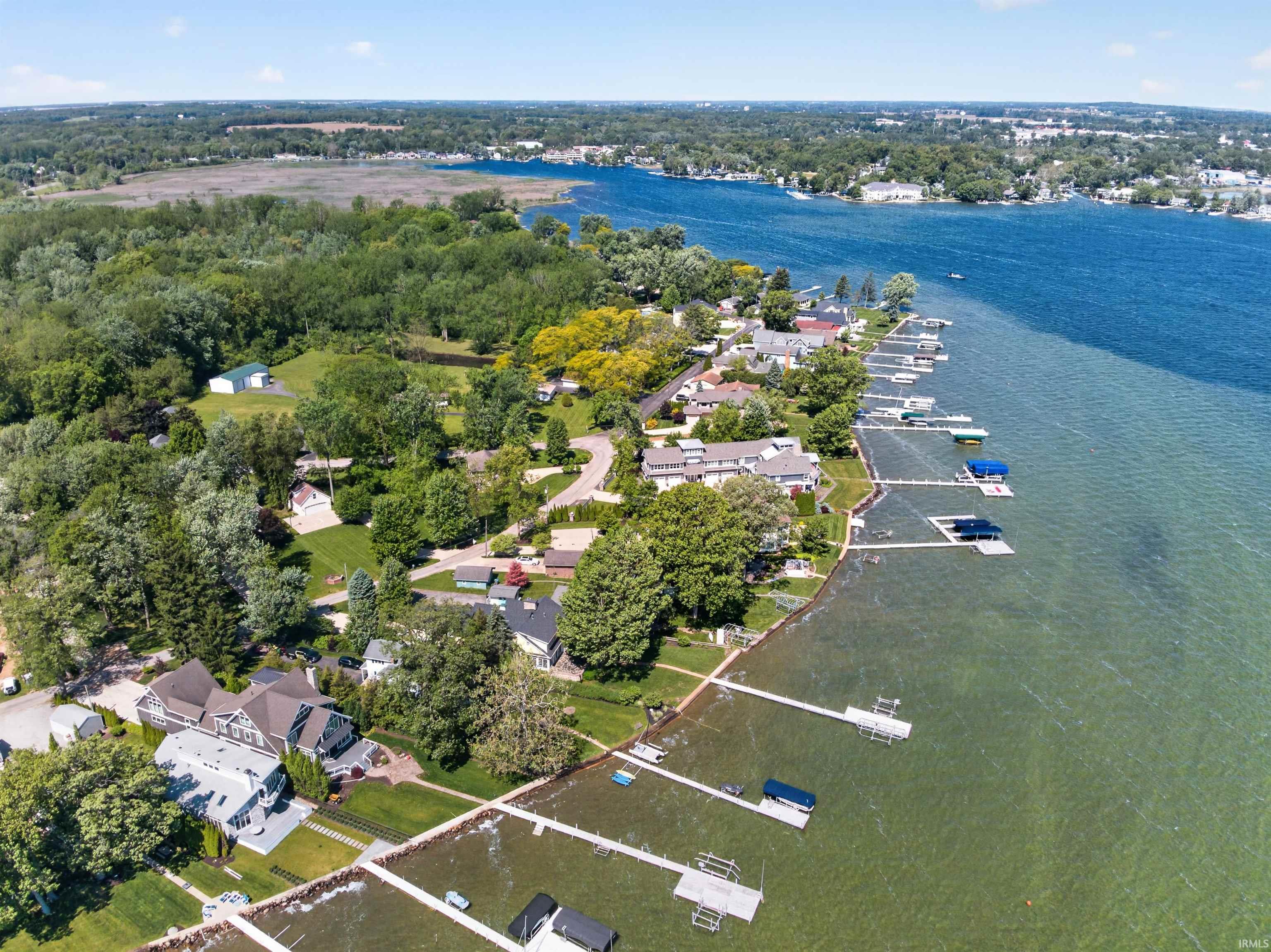 Waterfront properties featuring private boat docks and direct water access