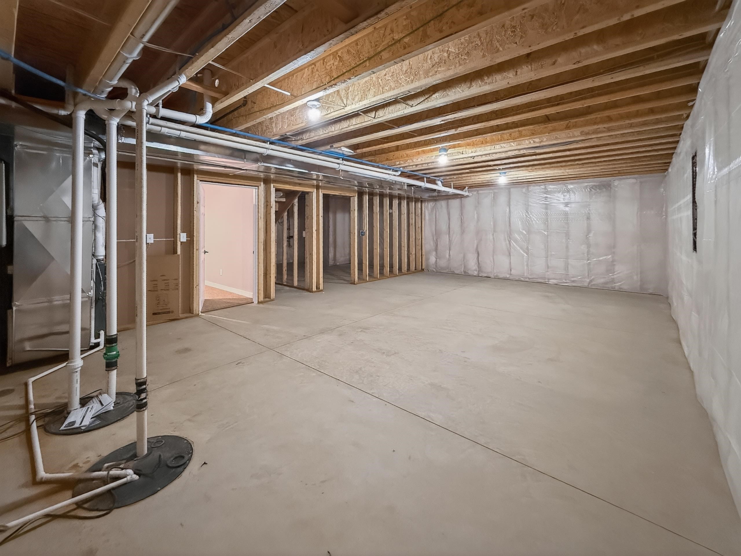 Spacious unfinished basement offering significant potential