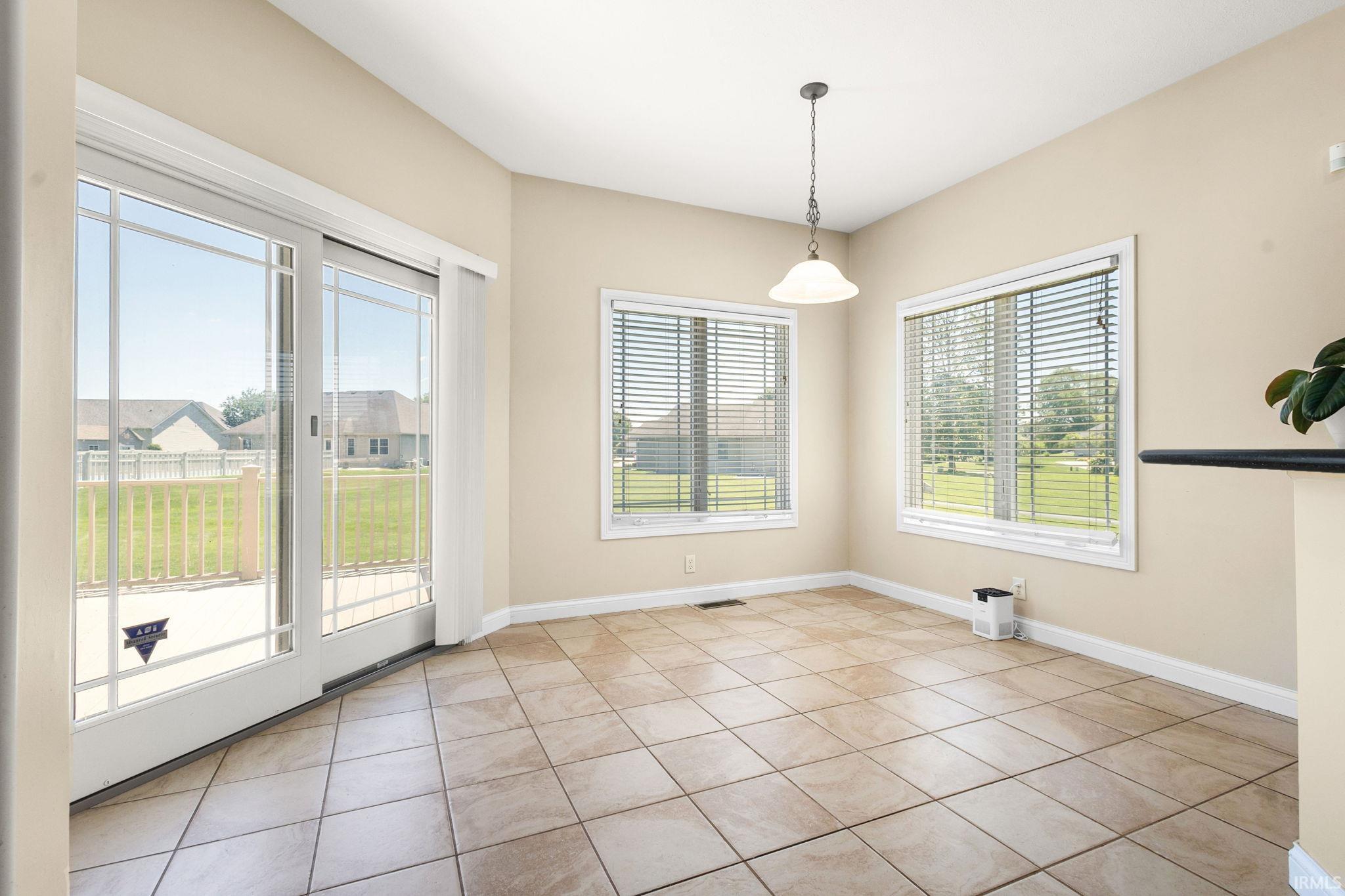 Easy access to the deck and spacious backyard