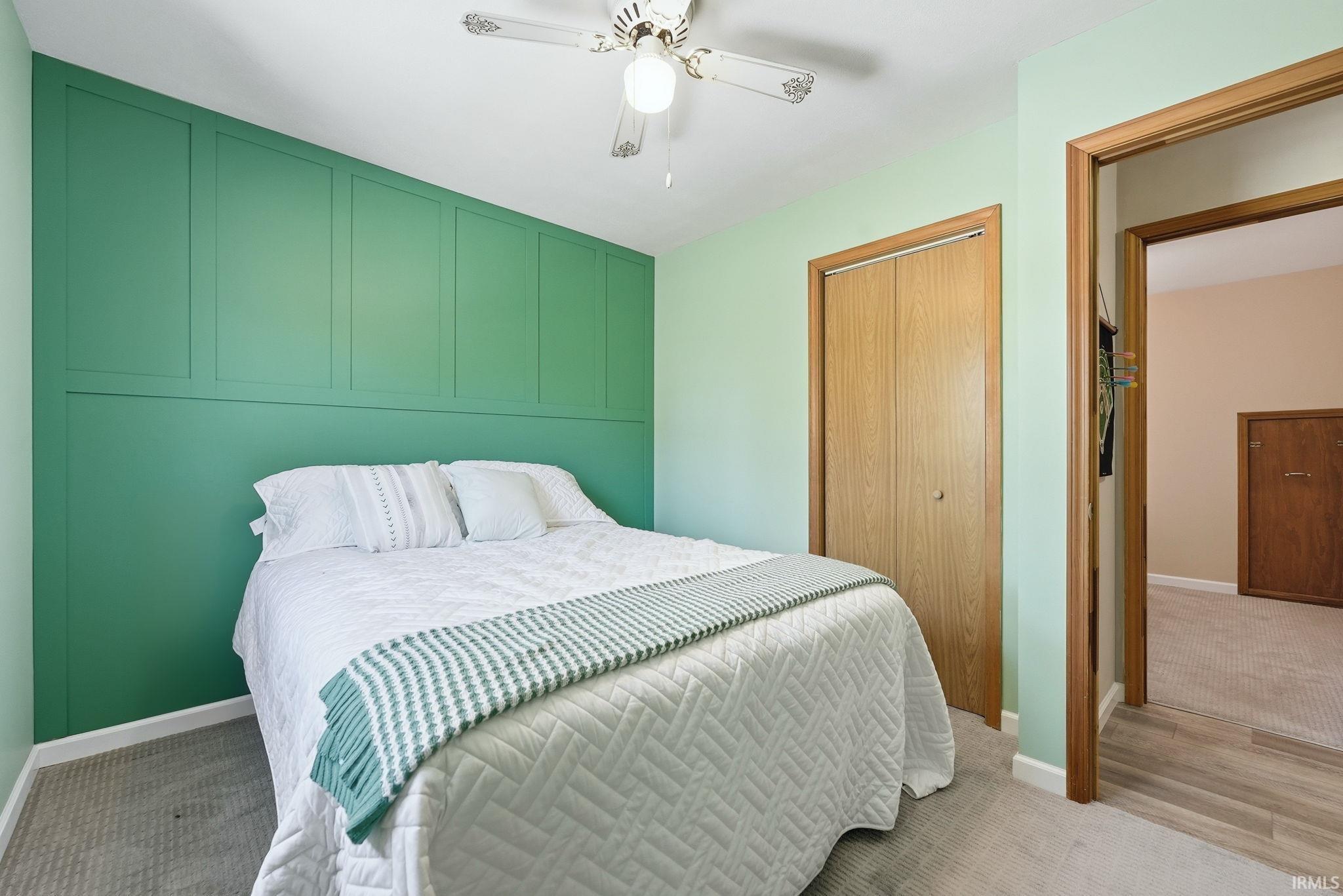 Accent wall featuring panel molding