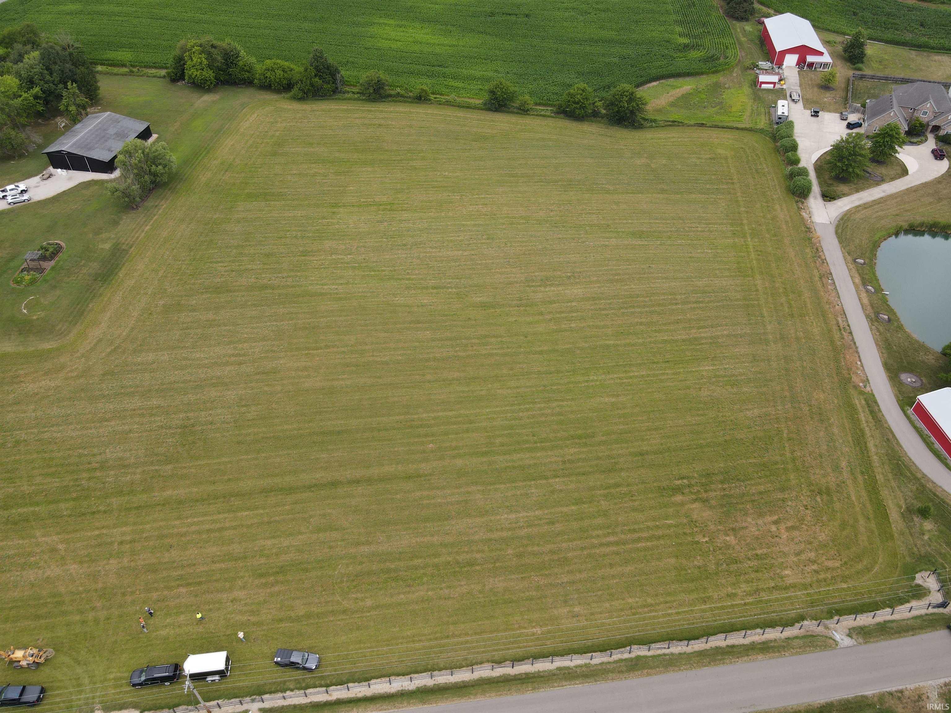 Drone image shows 3 parcels.  Parcel four is on the right.