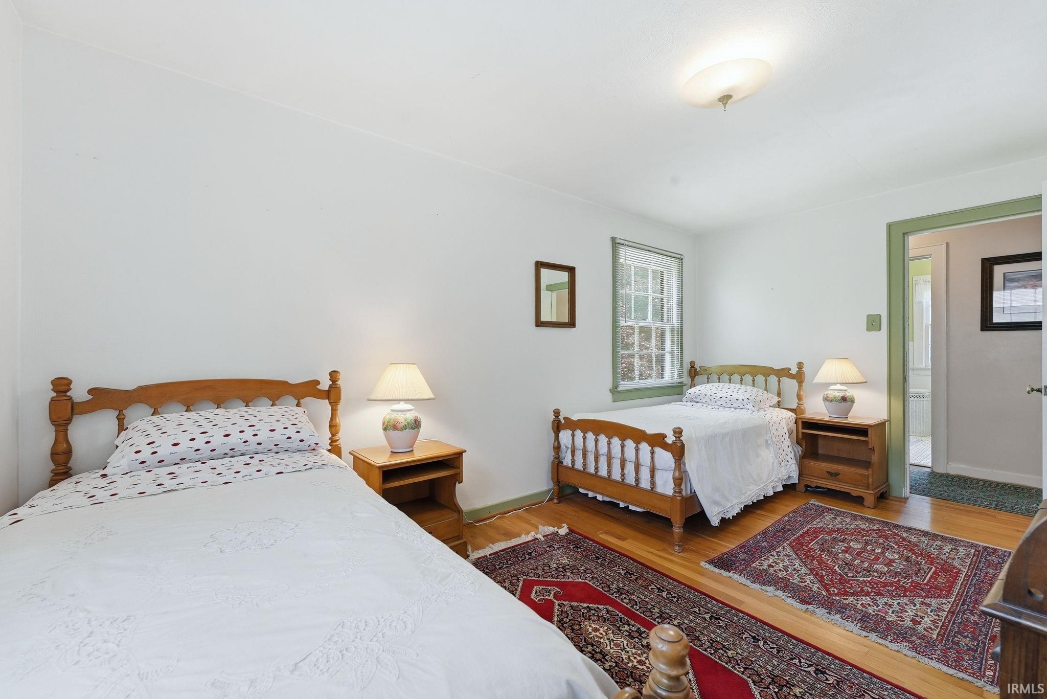 Bright room with wood-finish flooring
