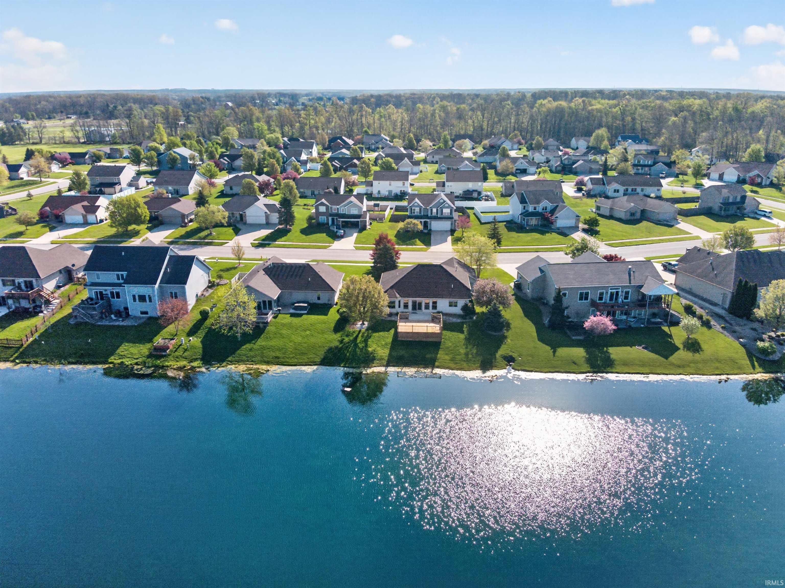 Waterfront residential community with extensive green space and mature trees