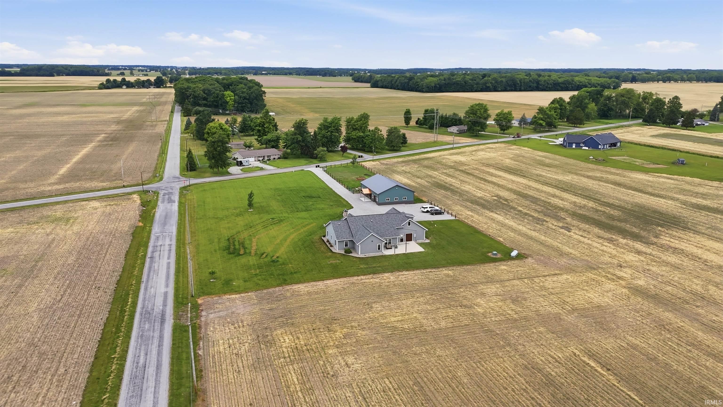 Aerial road view