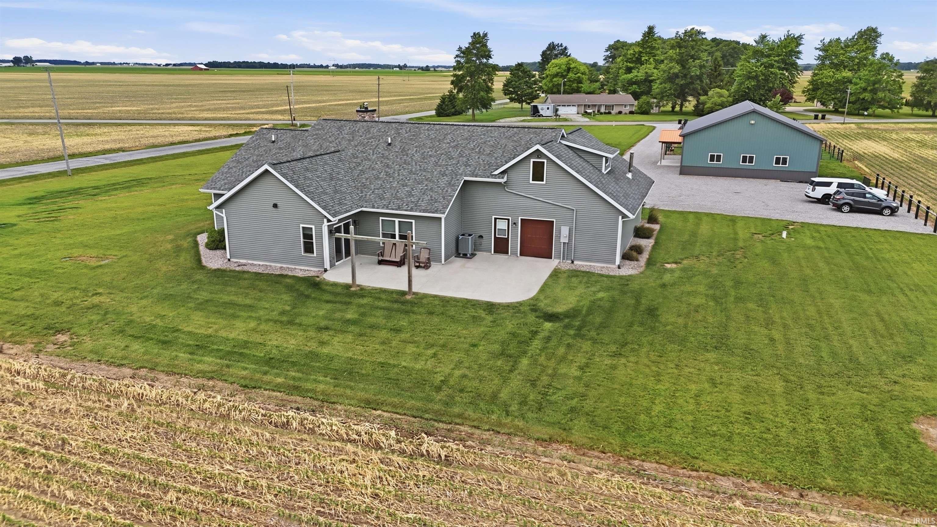 Aerial - Yard to be seeded. Digitally altered pic