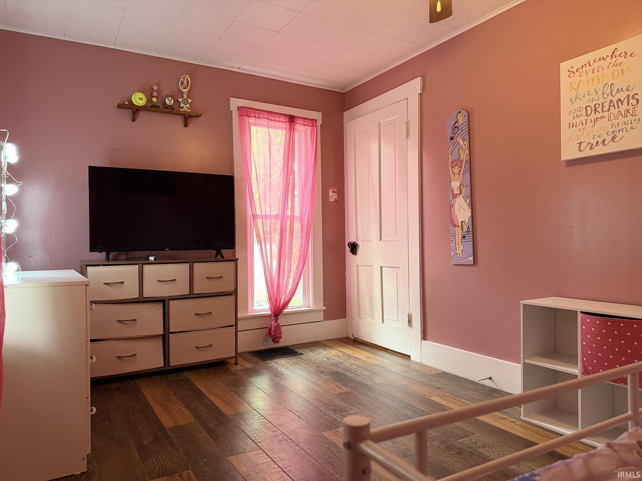 Wood-finish flooring throughout