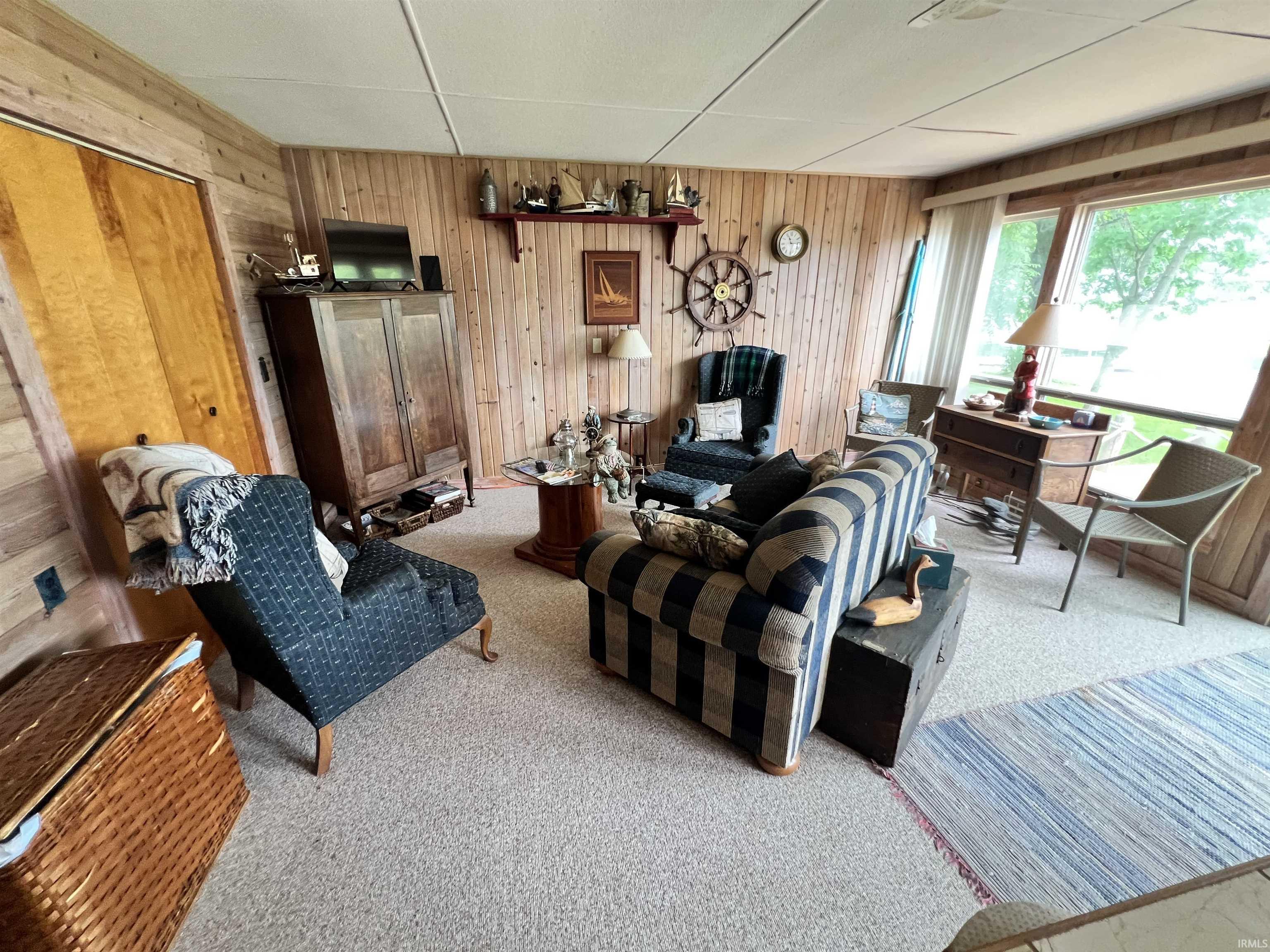 Wood paneling throughout, presenting a consistent aesthetic