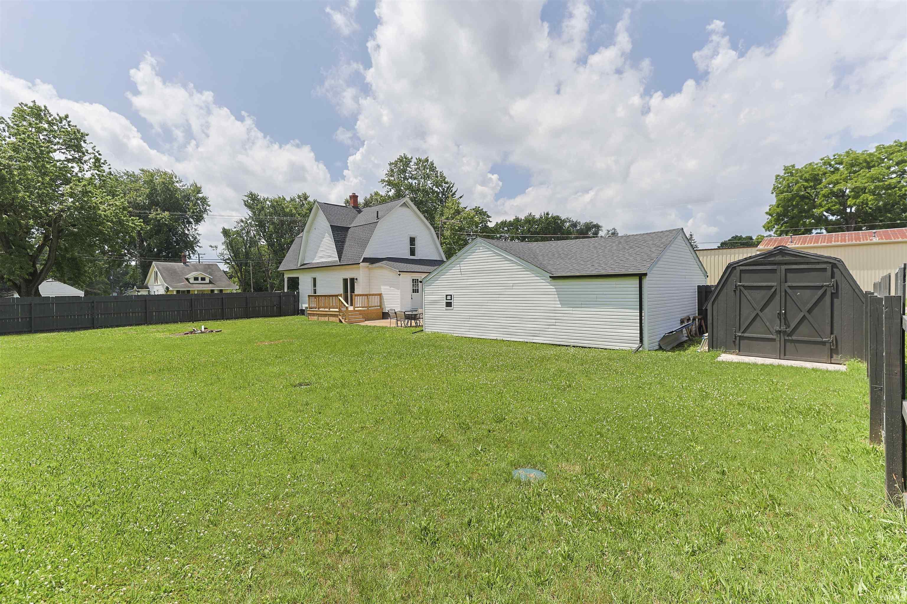 Very Large Partially Fenced Back Yard