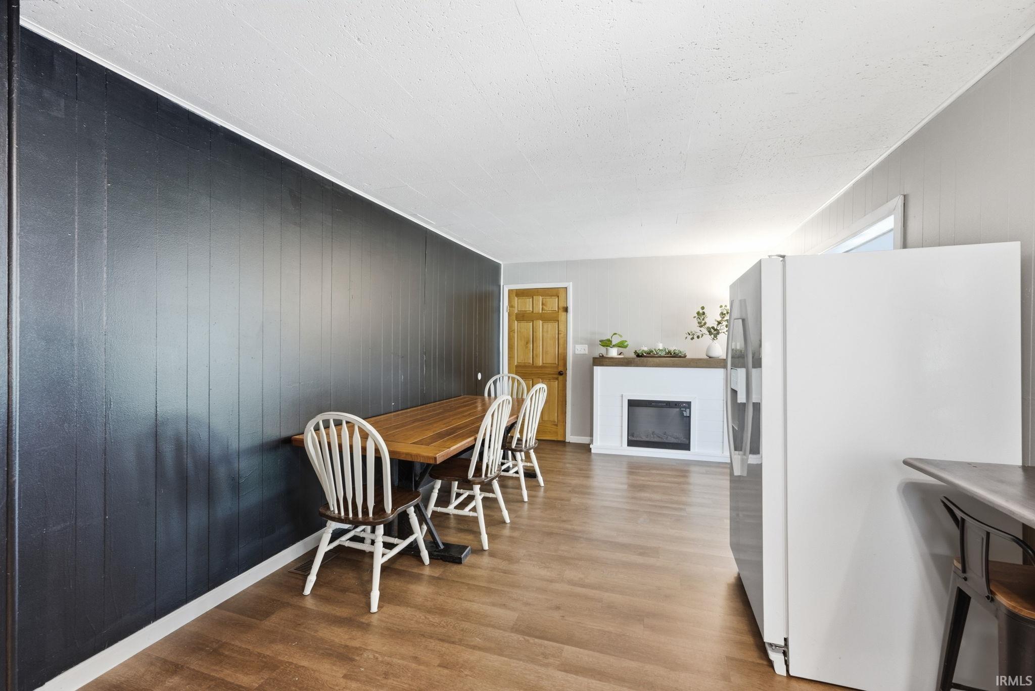 Wood-finish flooring throughout