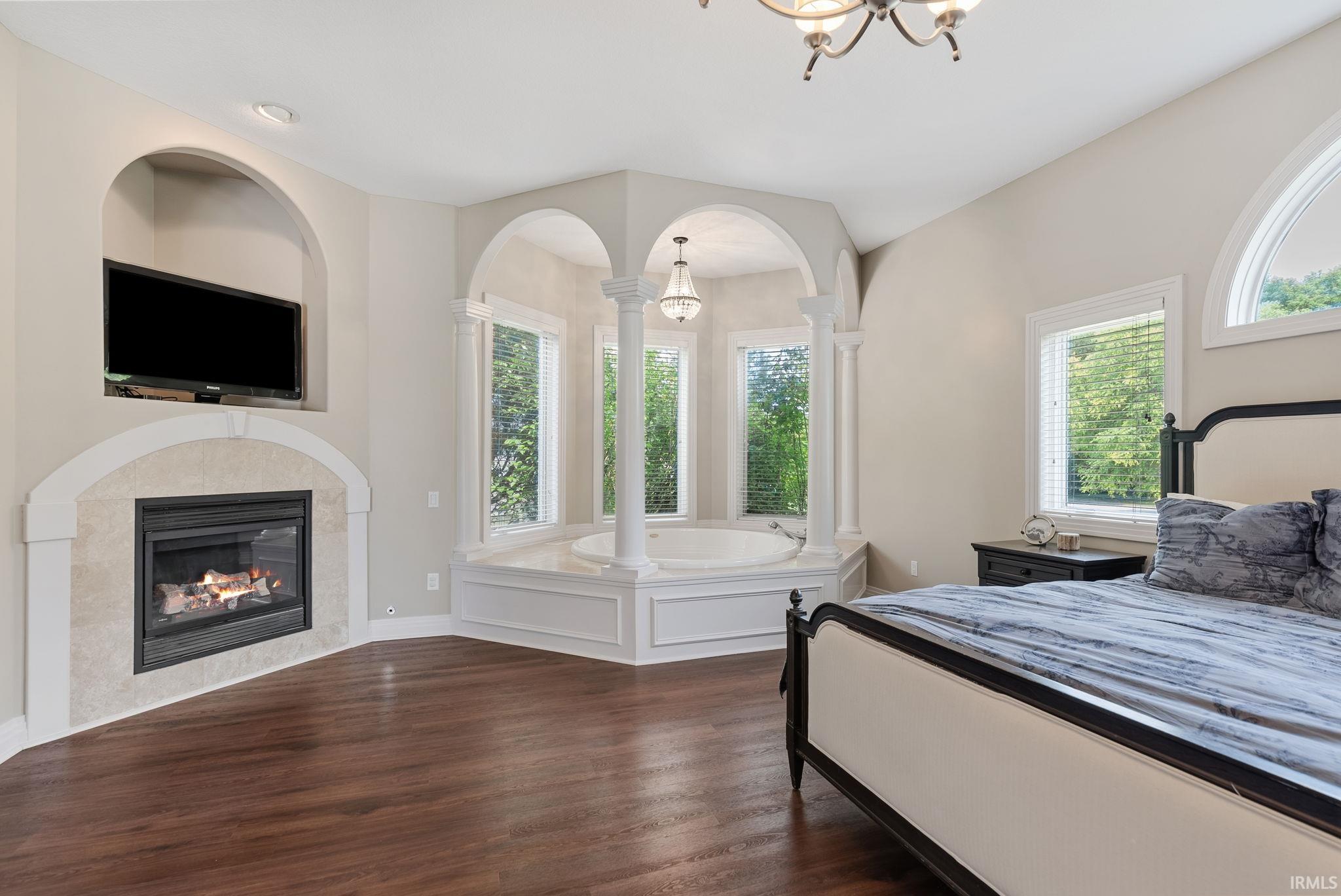 Hardwood-style flooring throughout