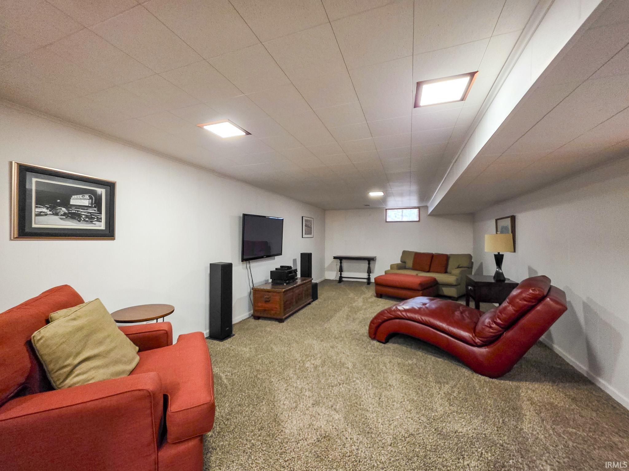 Expansive living area in lower level