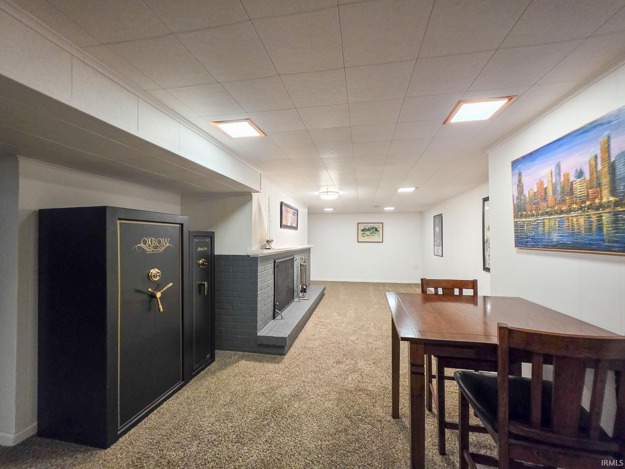 Expansive living area in lower level