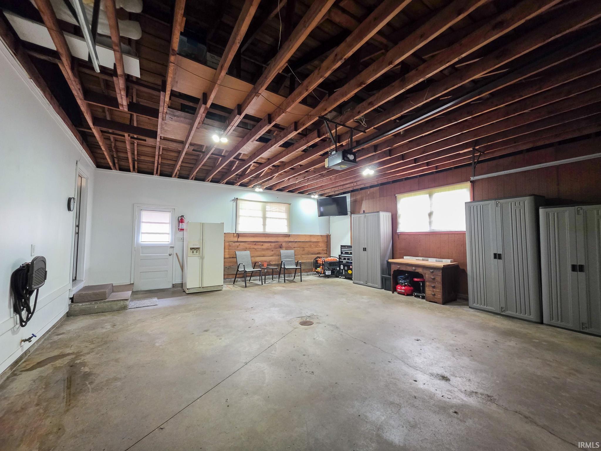 Spacious insulated garage