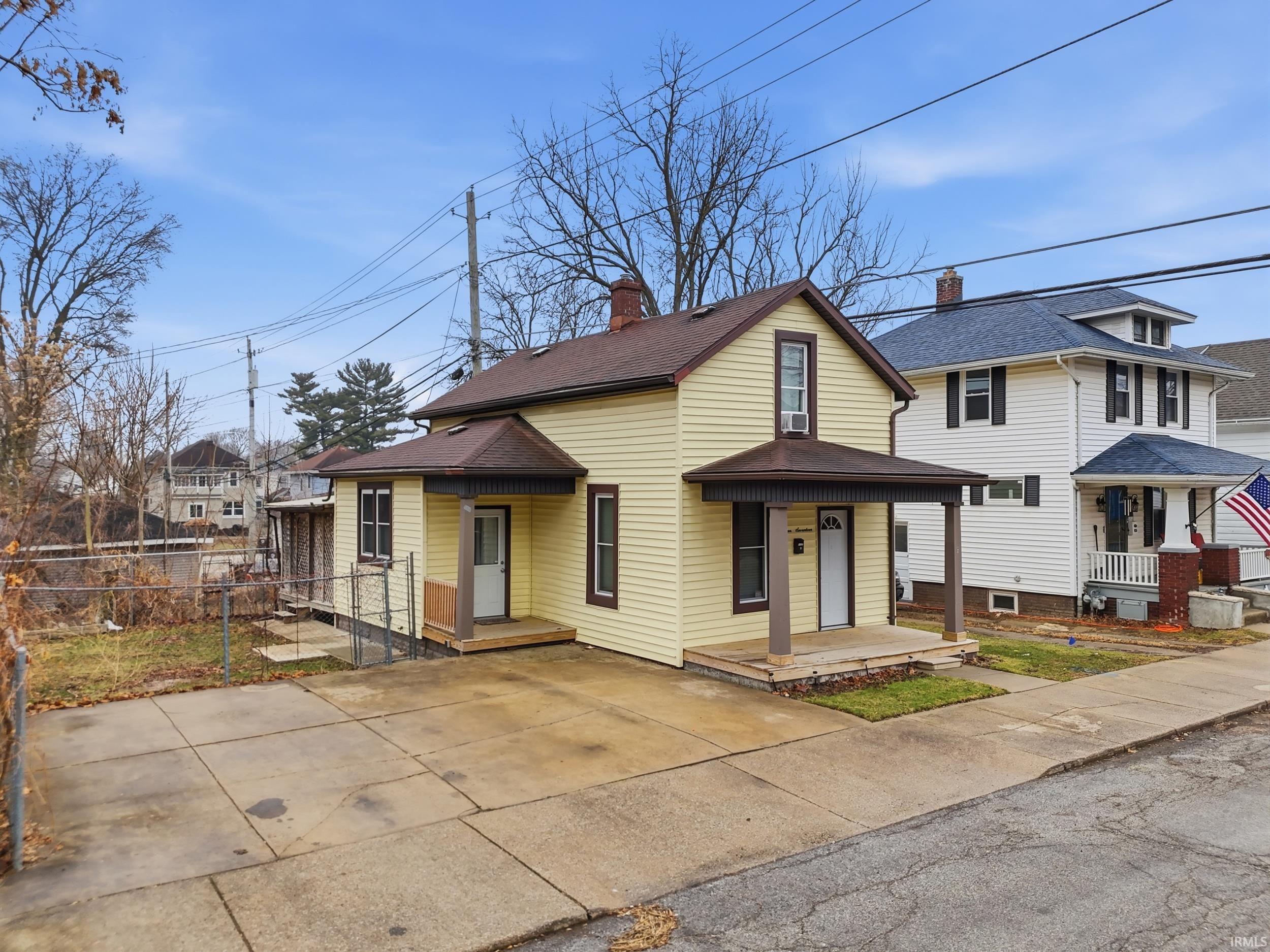 View of front of property with covered porch