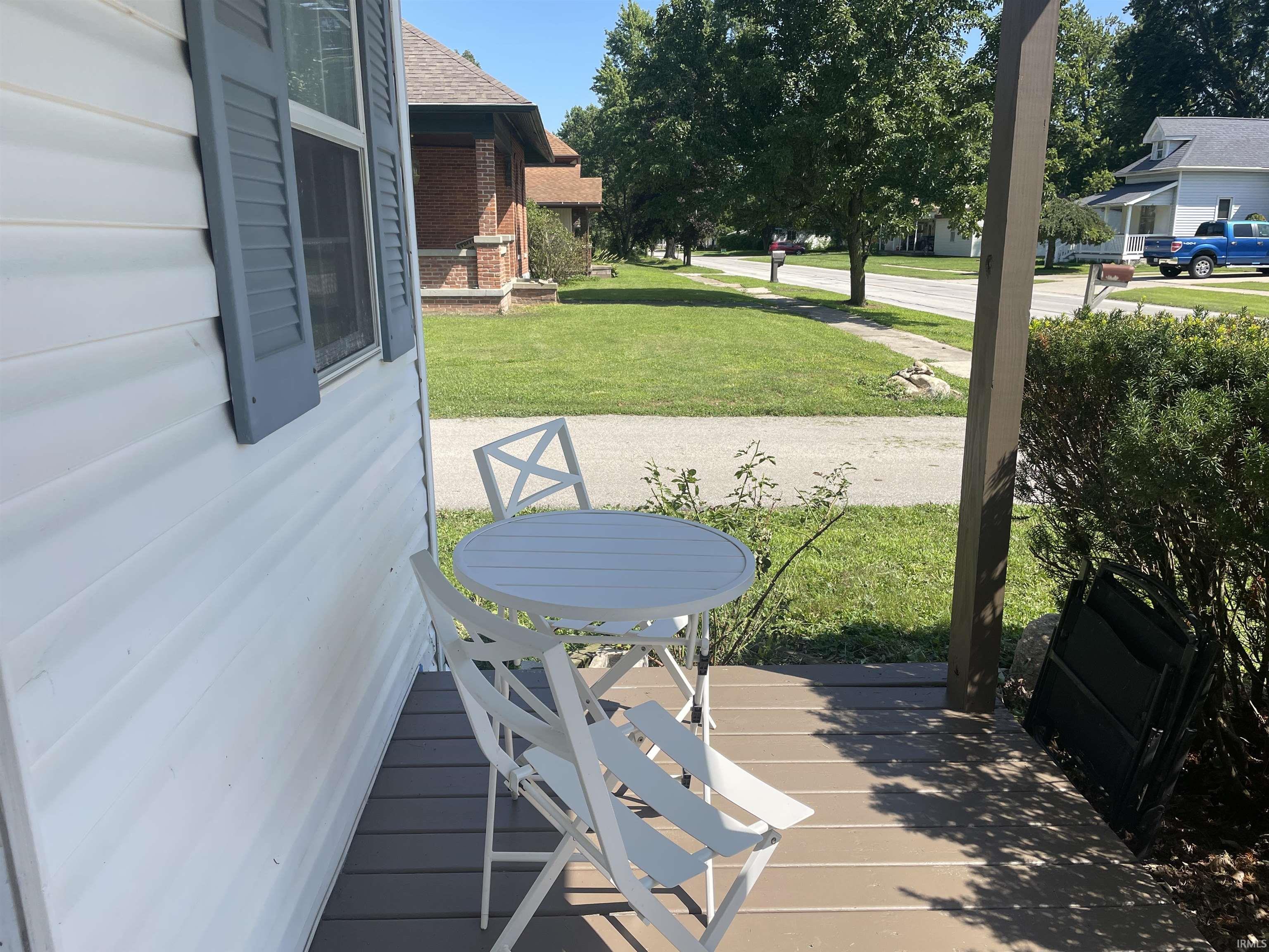Front porch featuring composite decking