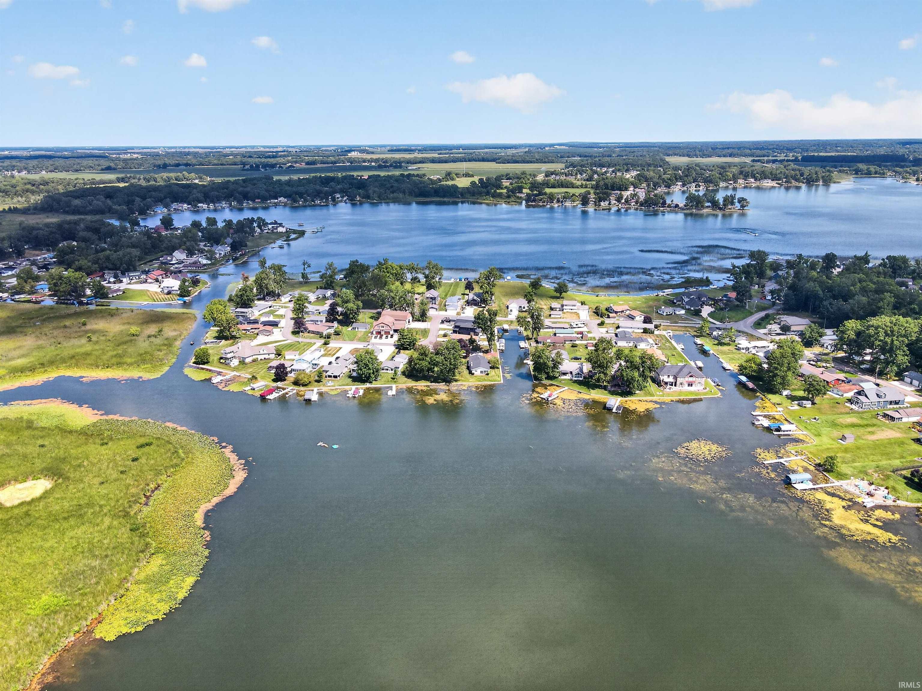Expansive waterfront properties featuring direct water access