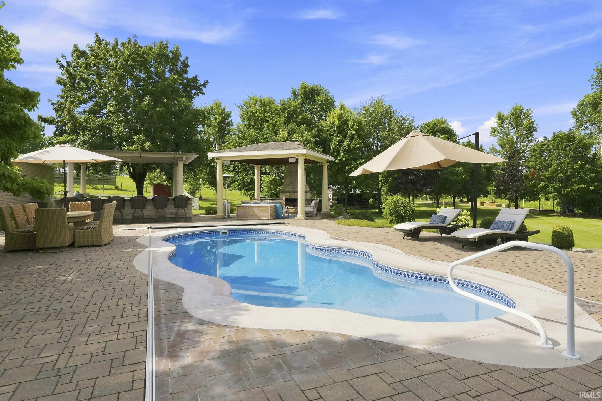 Resort-style saltwater pool and outdoor entertaining space designed for relaxation and gatherings.