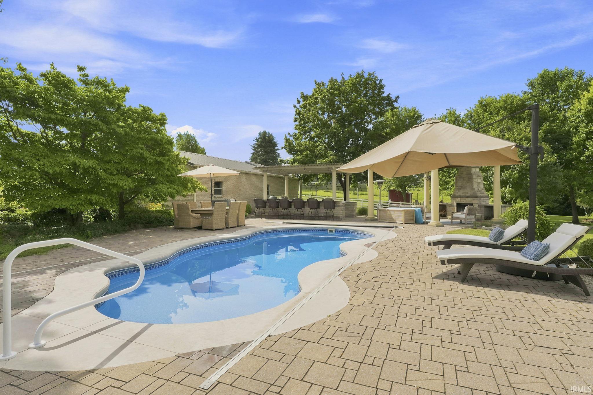 Resort-style saltwater pool and outdoor entertaining space designed for relaxation and gatherings.