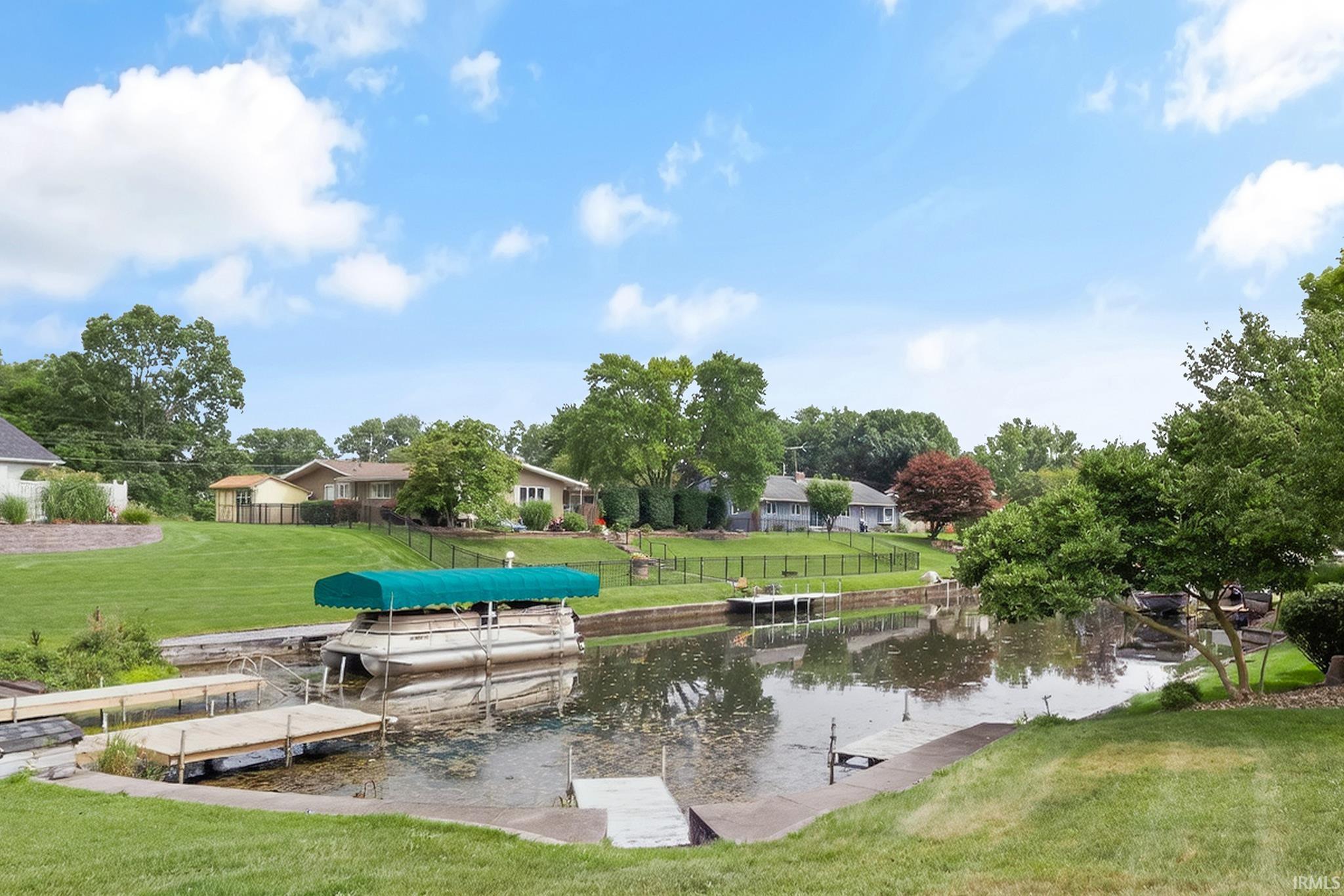 Waterfront property with private boat docks and a boat lift