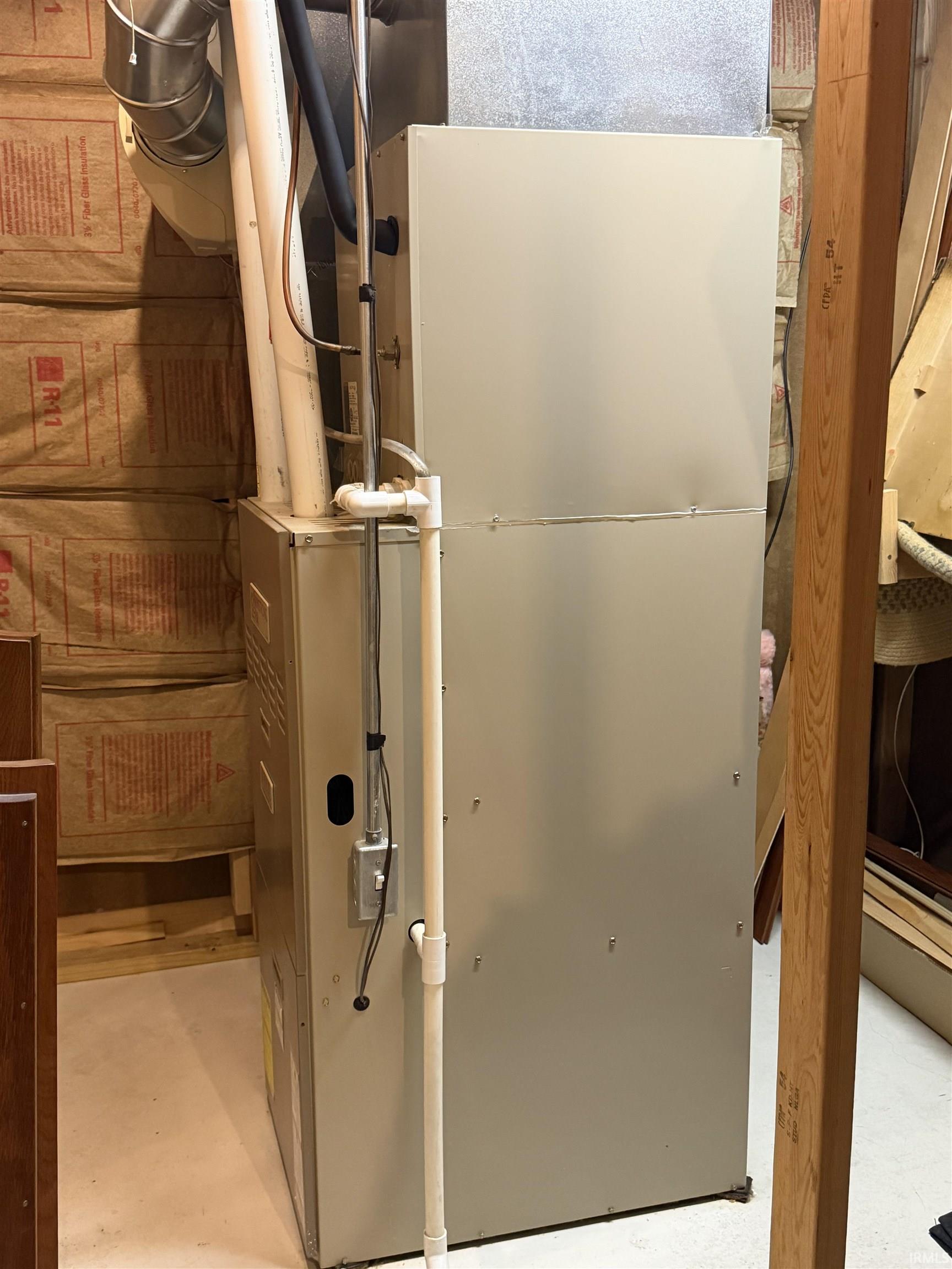 HVAC system with associated ductwork and piping