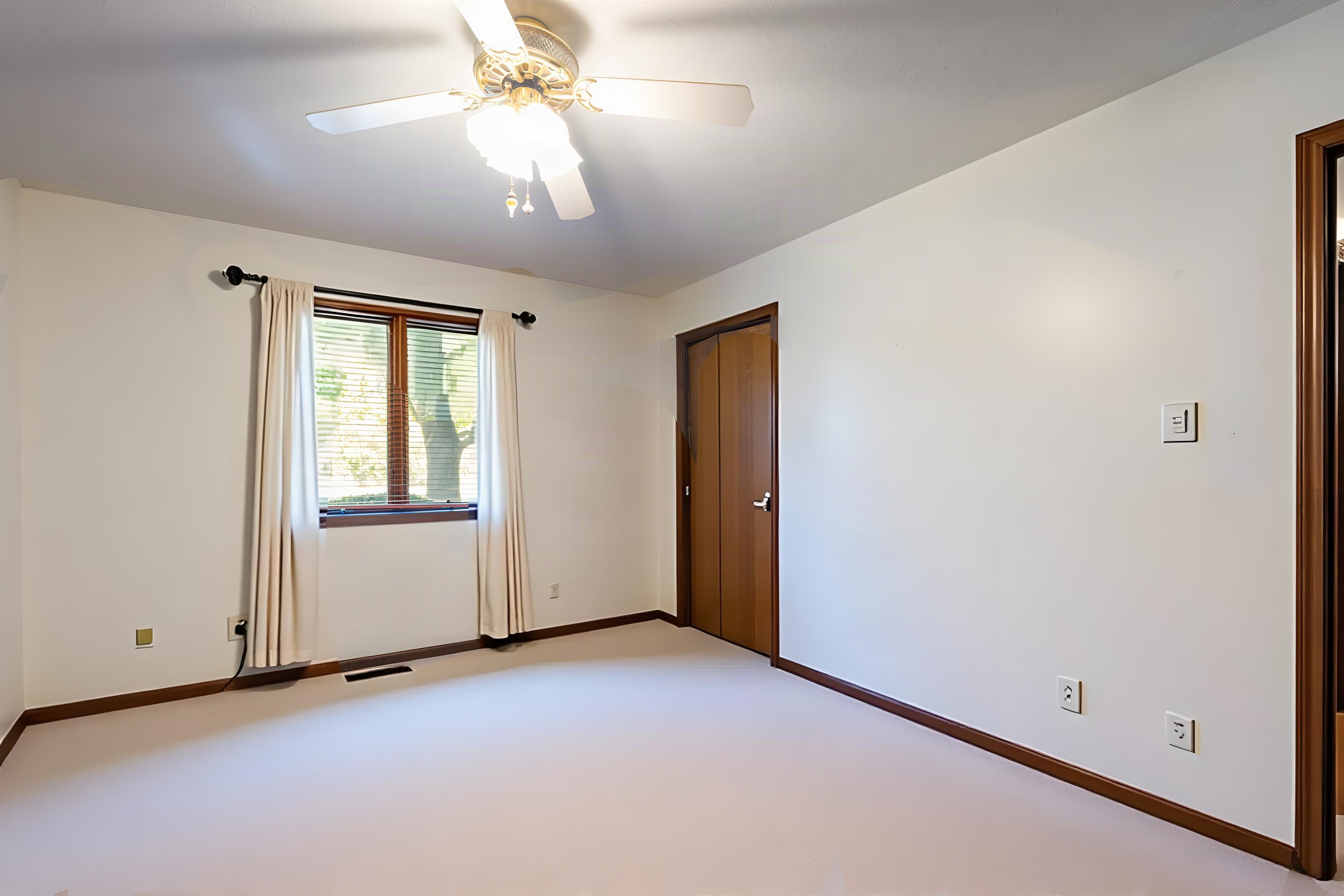 Furniture has been removed virtually in this photo