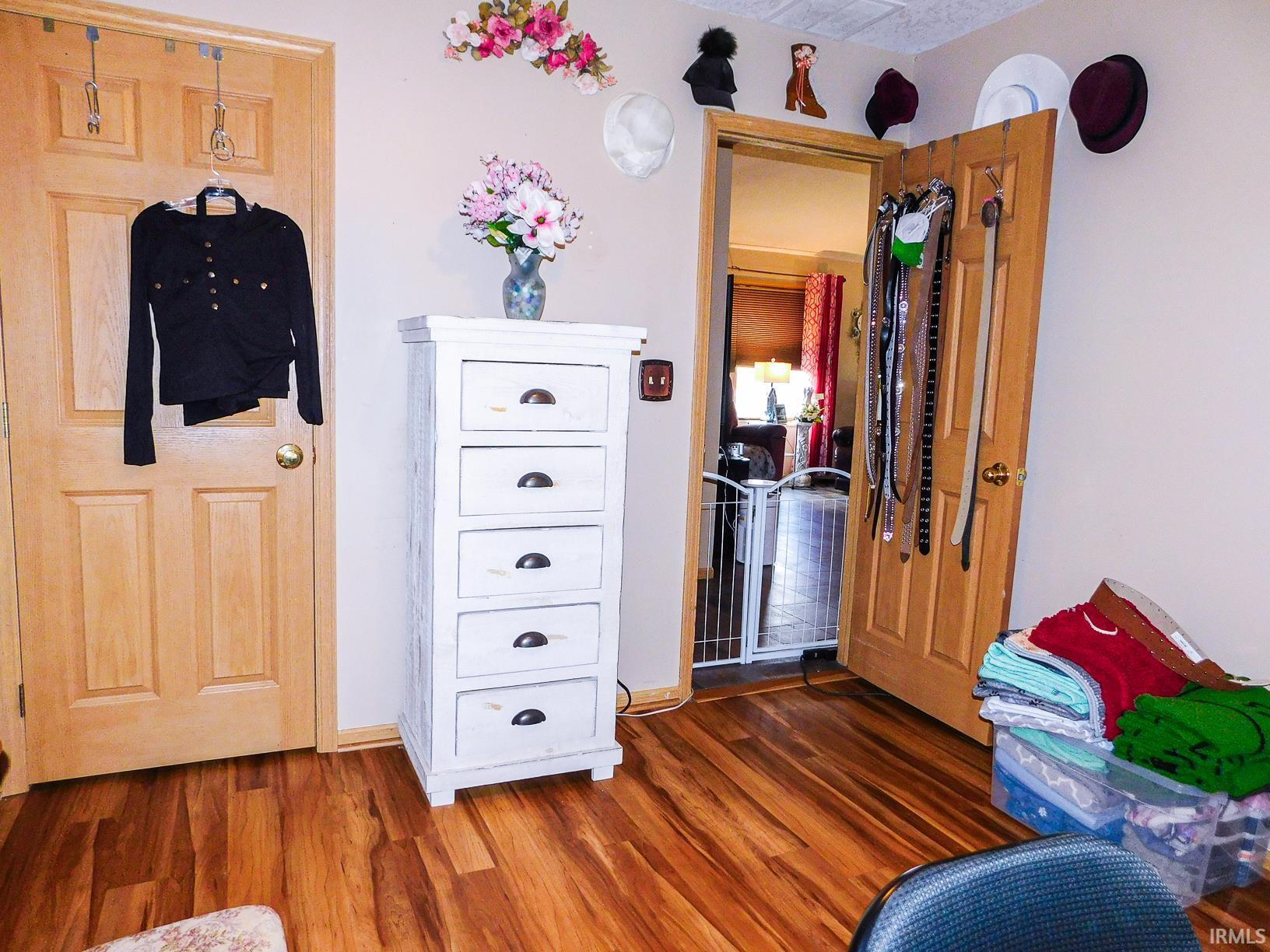 Wood-finish flooring throughout