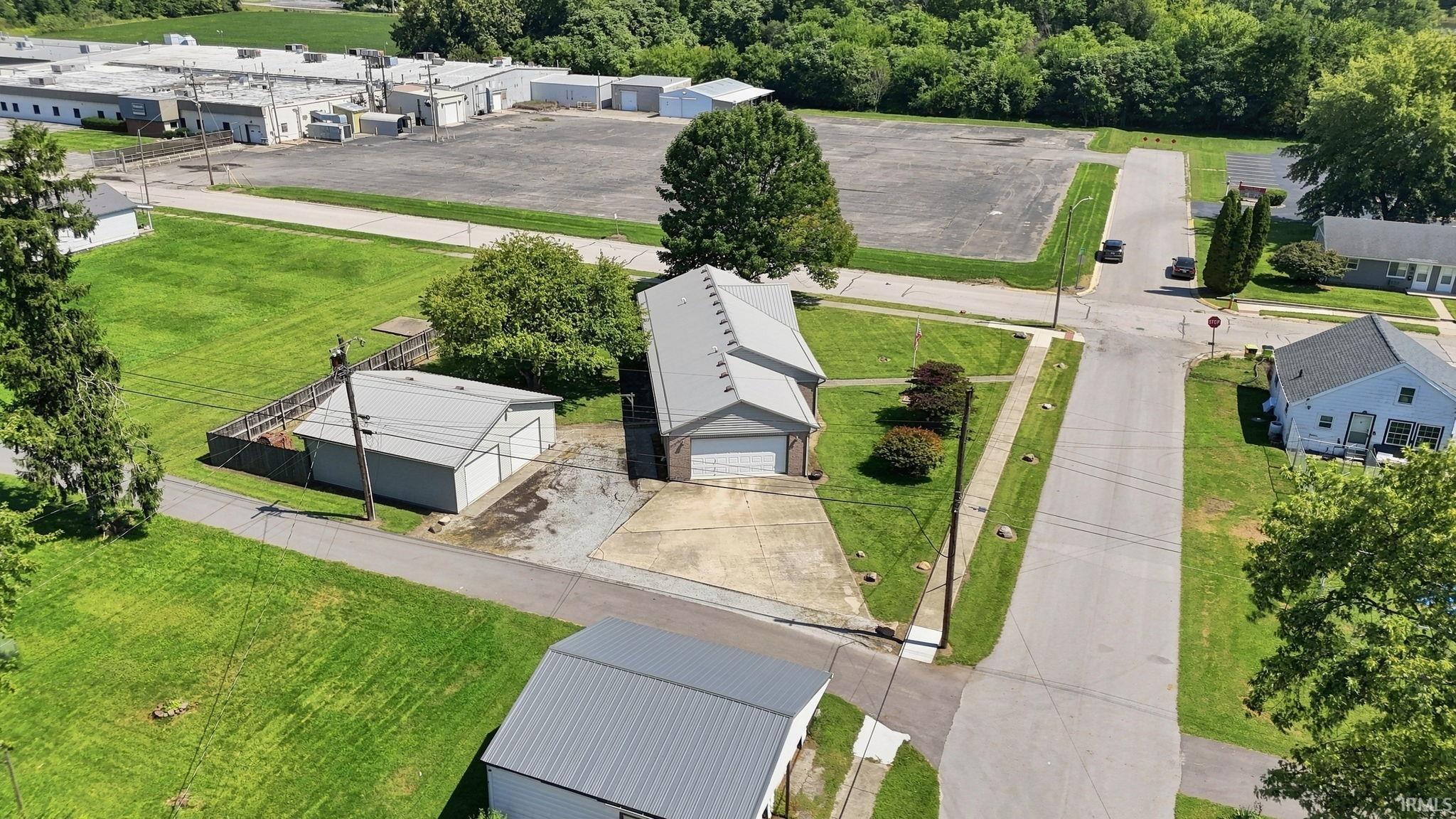Single-story residence with a gray metal roof