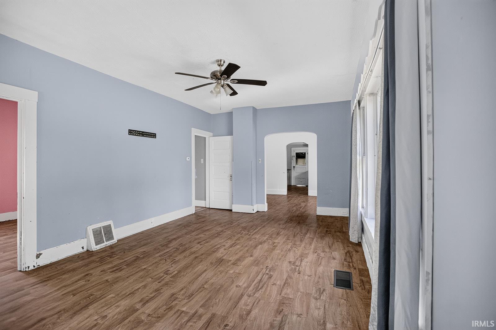 vinyl flooring complemented by light blue walls