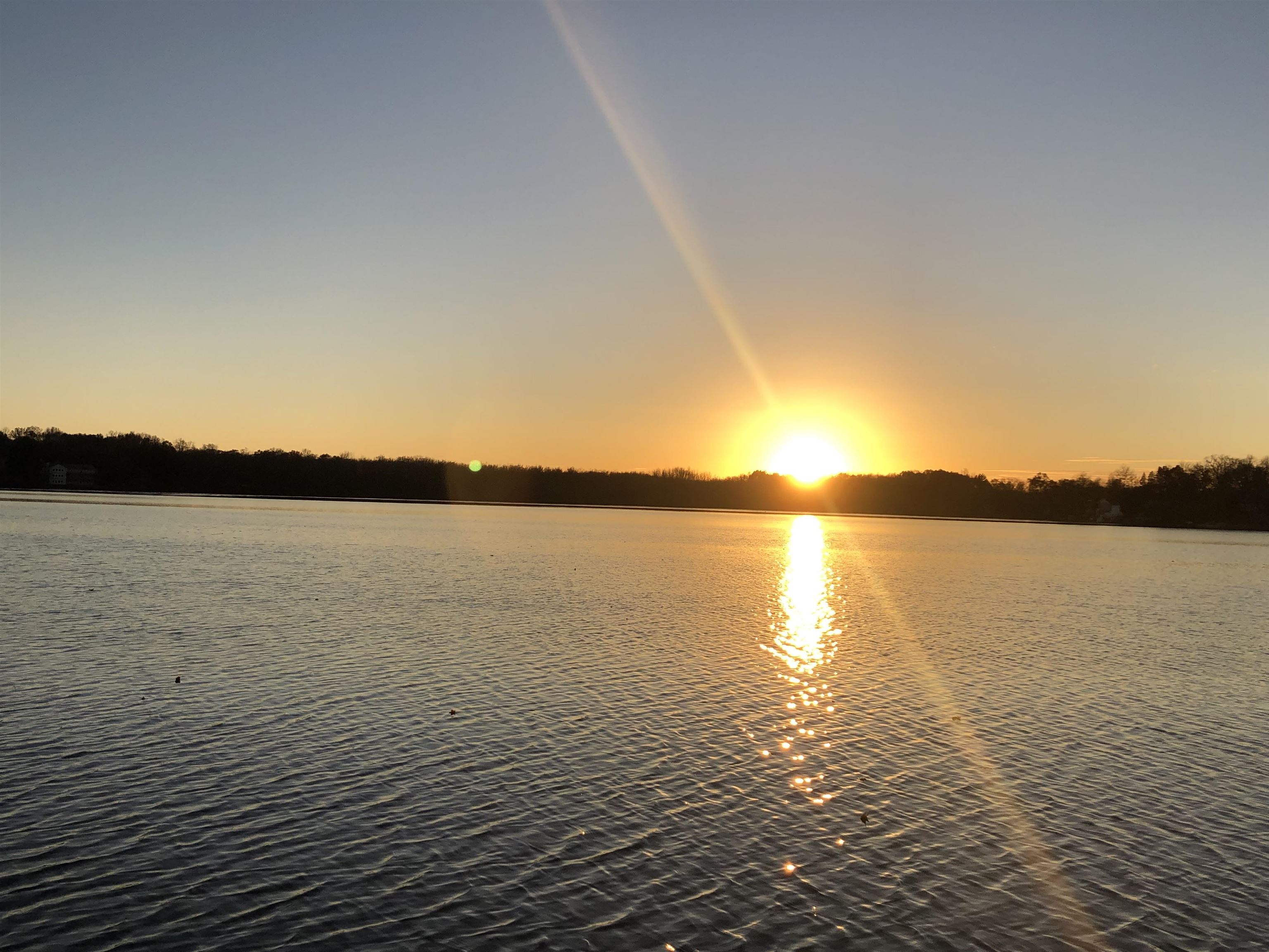 Sunset while floating on South Twin Lk