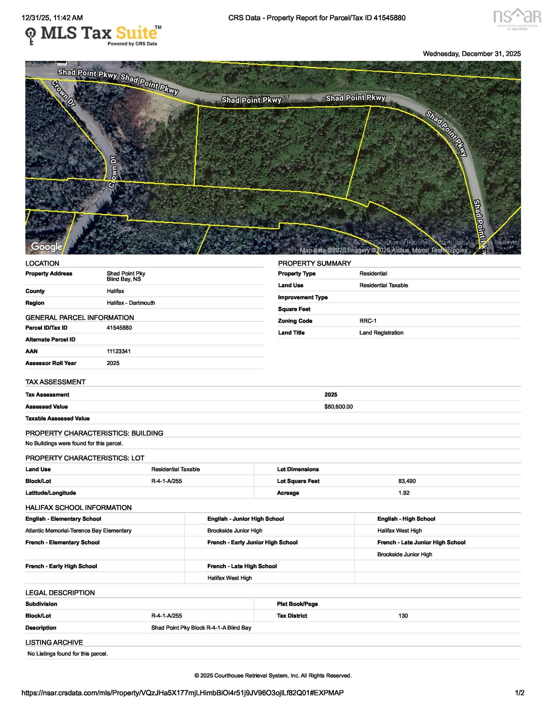 255 Shad Point Parkway, Blind Bay, NS (MLS 202600001)