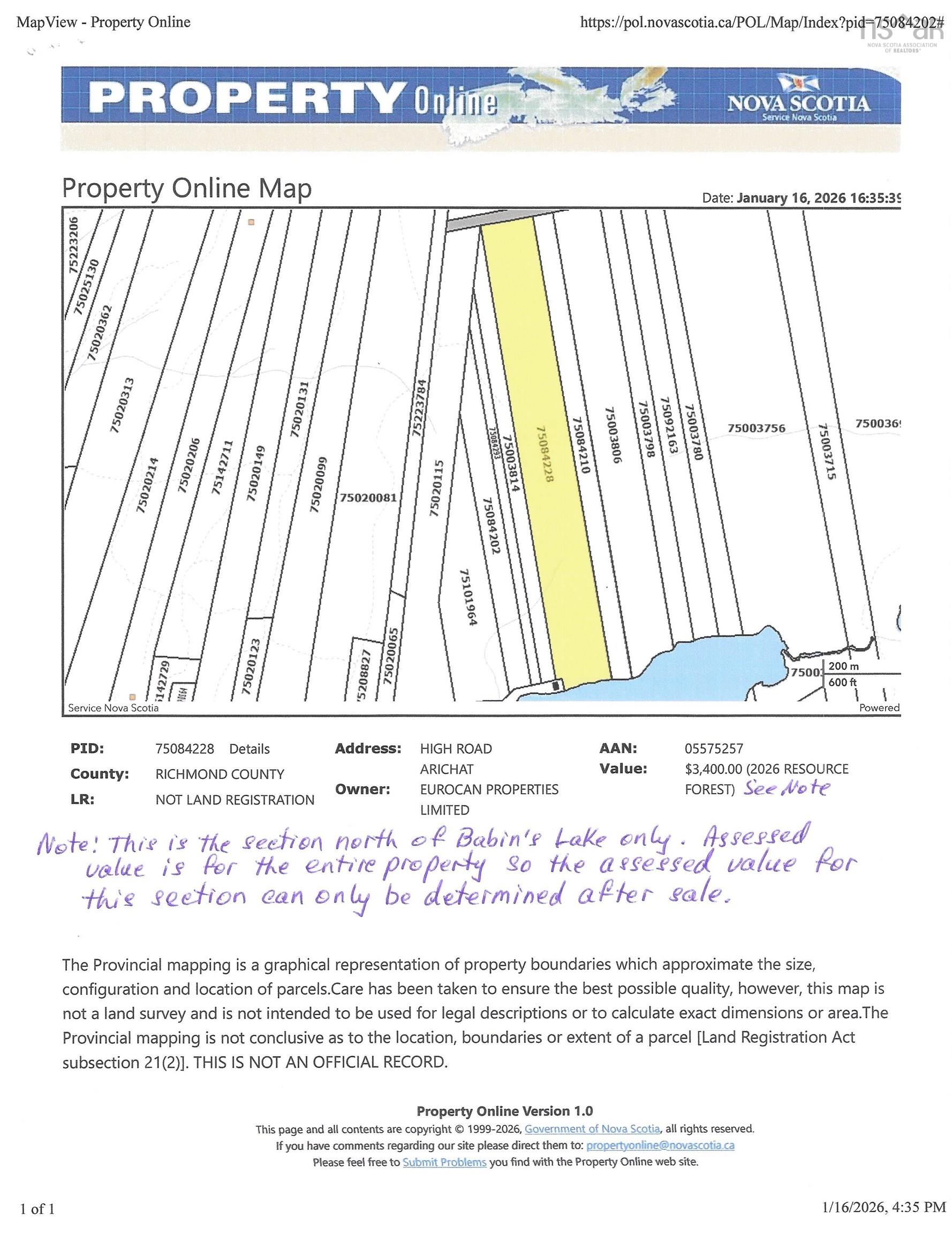 $28,000.00: Babins Lake, Arichat