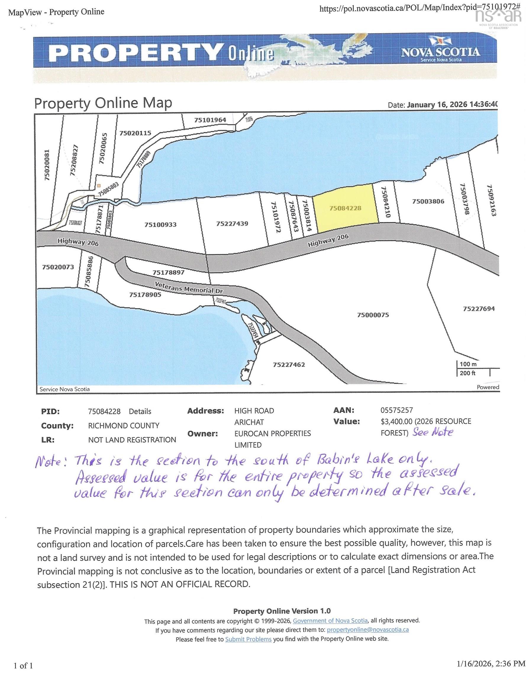 $45,000.00: Babins Lake, Arichat