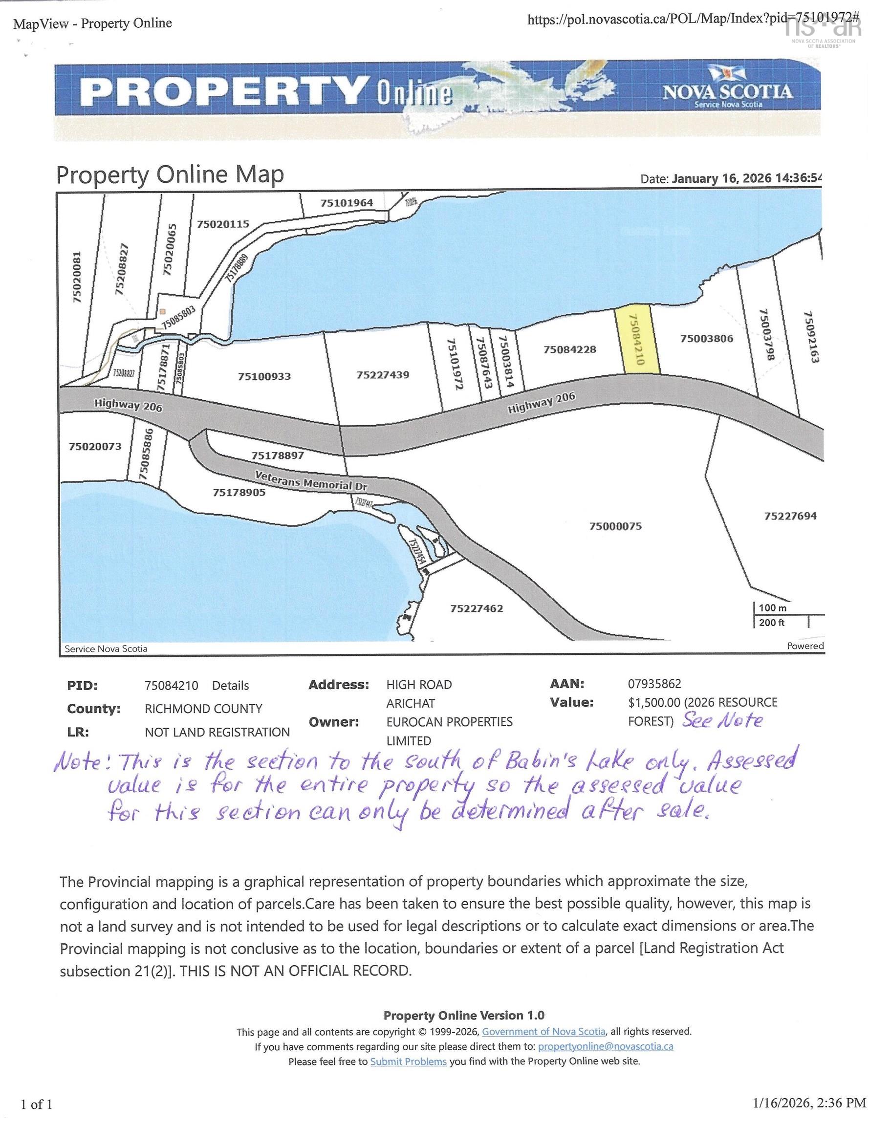 $40,000.00: Babins Lake, Arichat