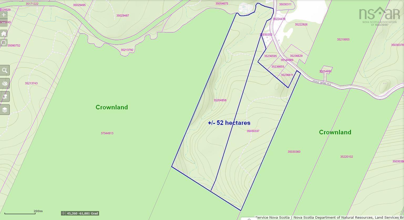 $159,000.00: 128.5 Acres West Side Road, West Side Country Harbour