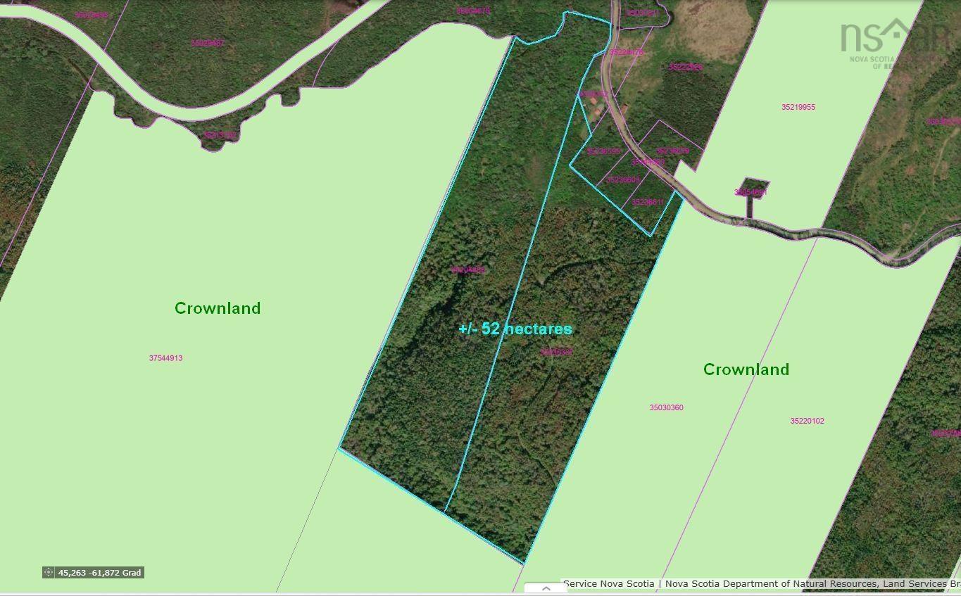 $159,000.00: 128.5 Acres West Side Road, West Side Country Harbour