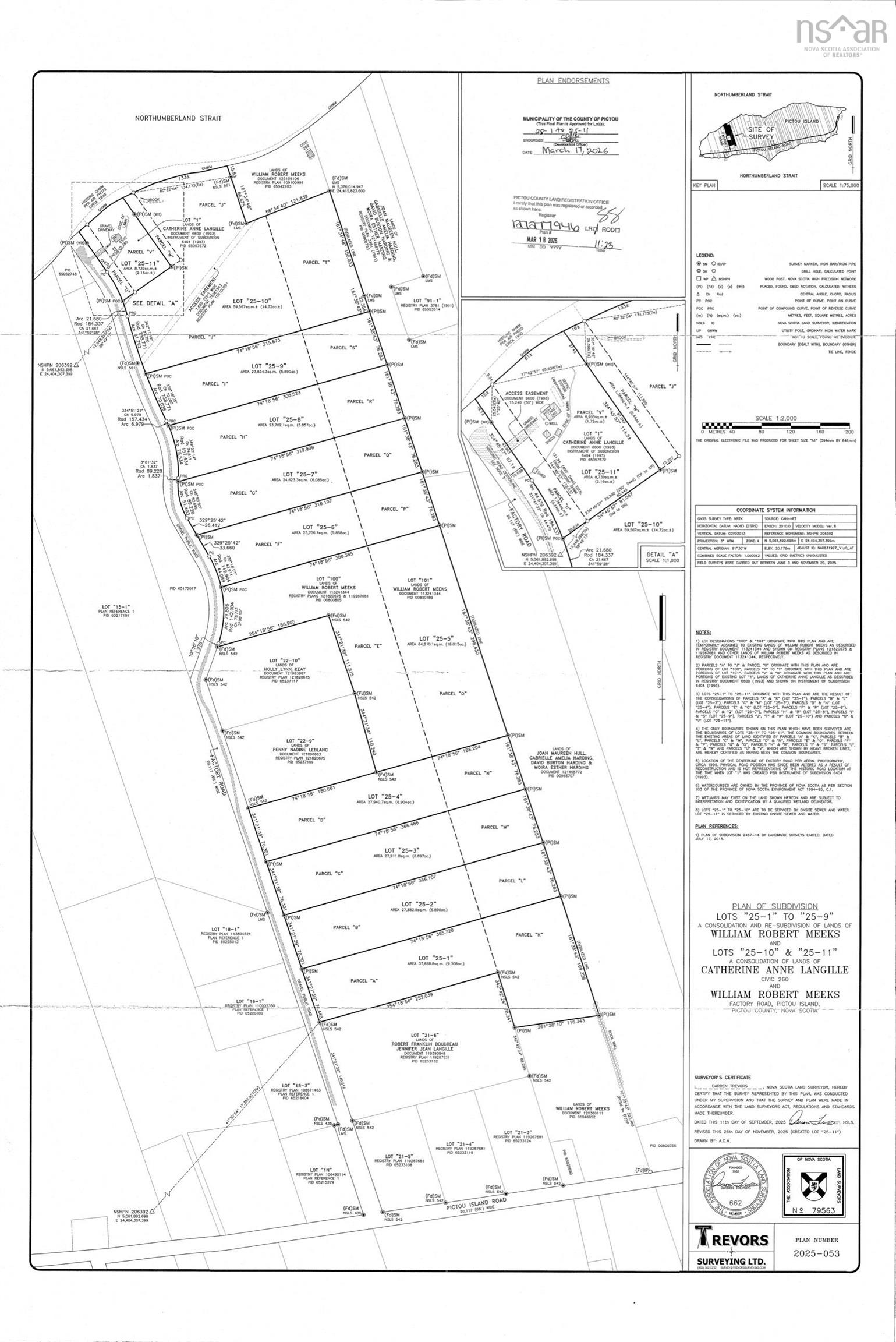 $34,500.00: Lot 25-3 FACTORY Road, Pictou Island