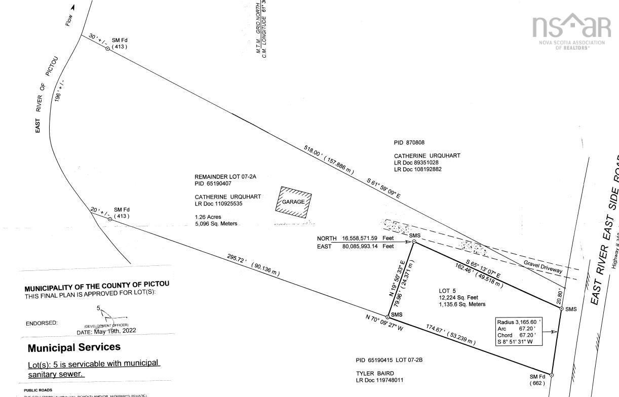 $57,500.00: Lot 5 East River East Side Road, Plymouth