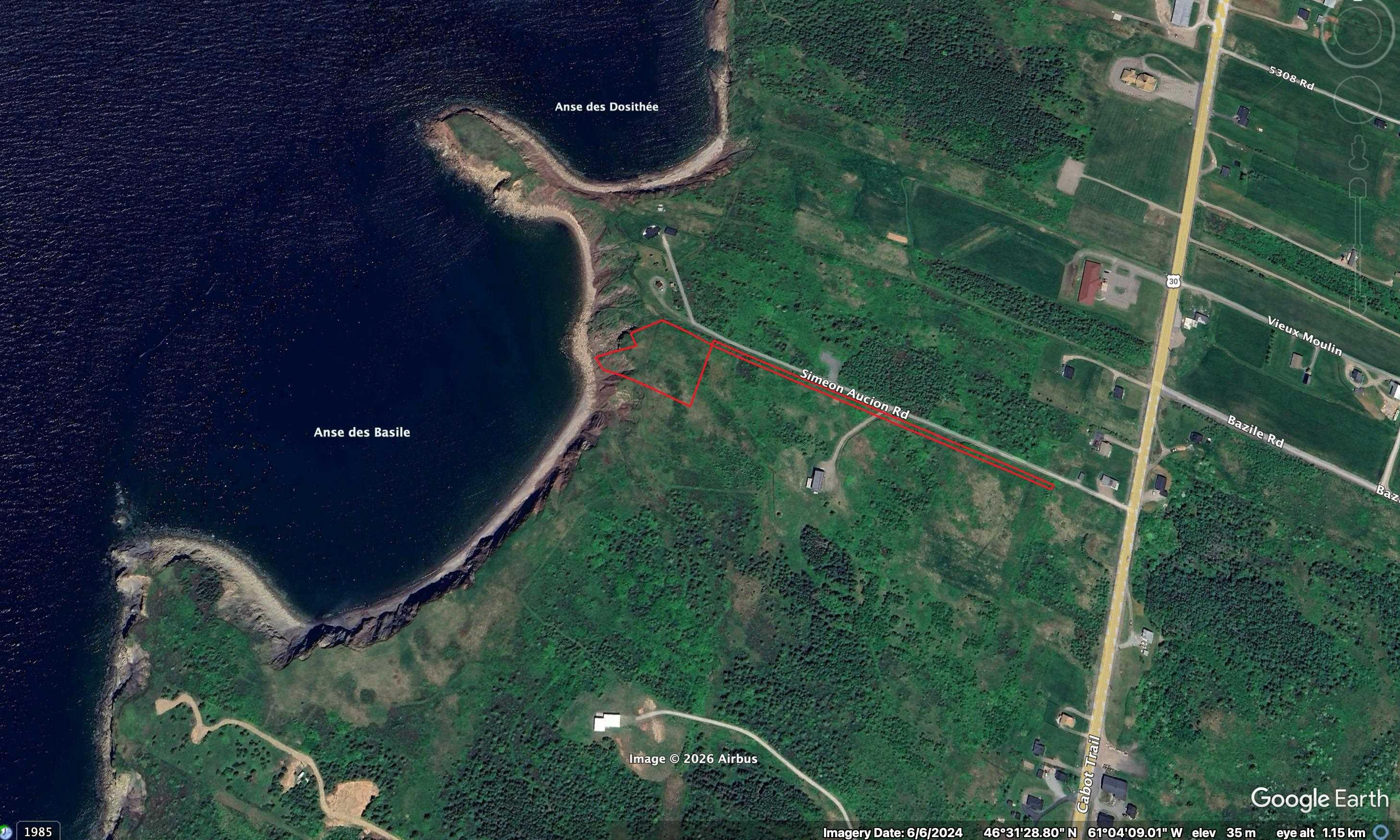 $125,000.00: Lot1A CHEMIN SIMEON AUCOIN Road, St. Joseph du Moine