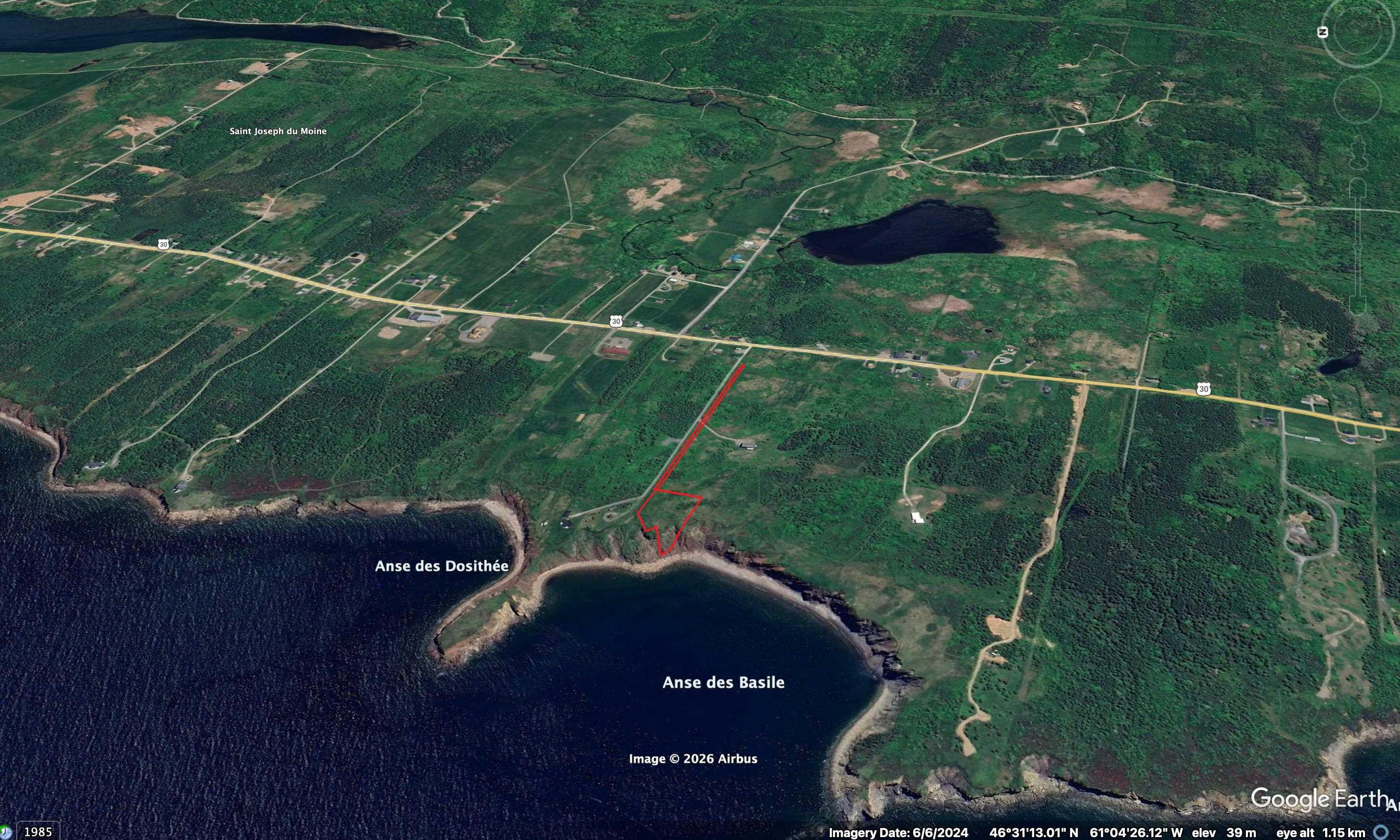 $125,000.00: Lot1A CHEMIN SIMEON AUCOIN Road, St. Joseph du Moine