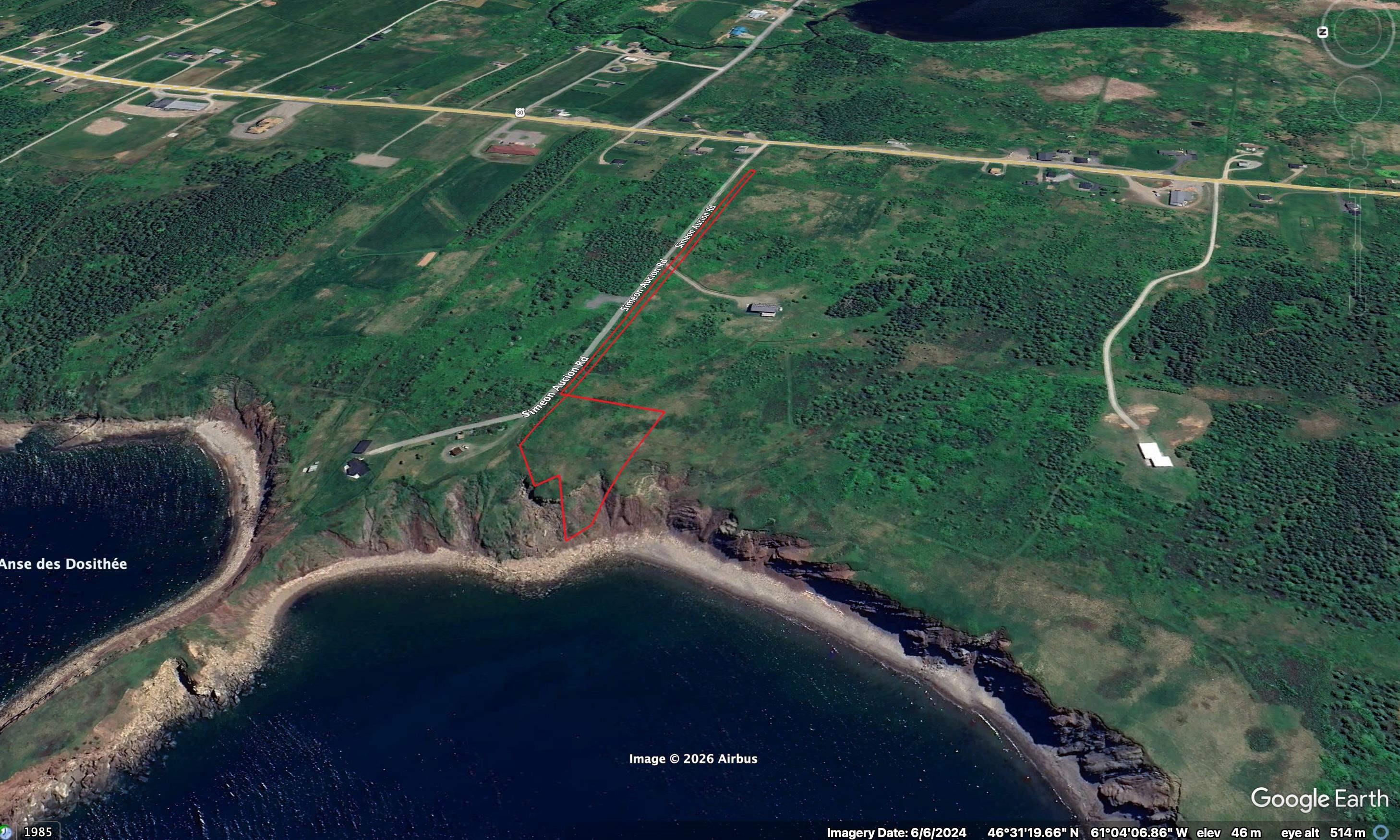 $125,000.00: Lot1A CHEMIN SIMEON AUCOIN Road, St. Joseph du Moine