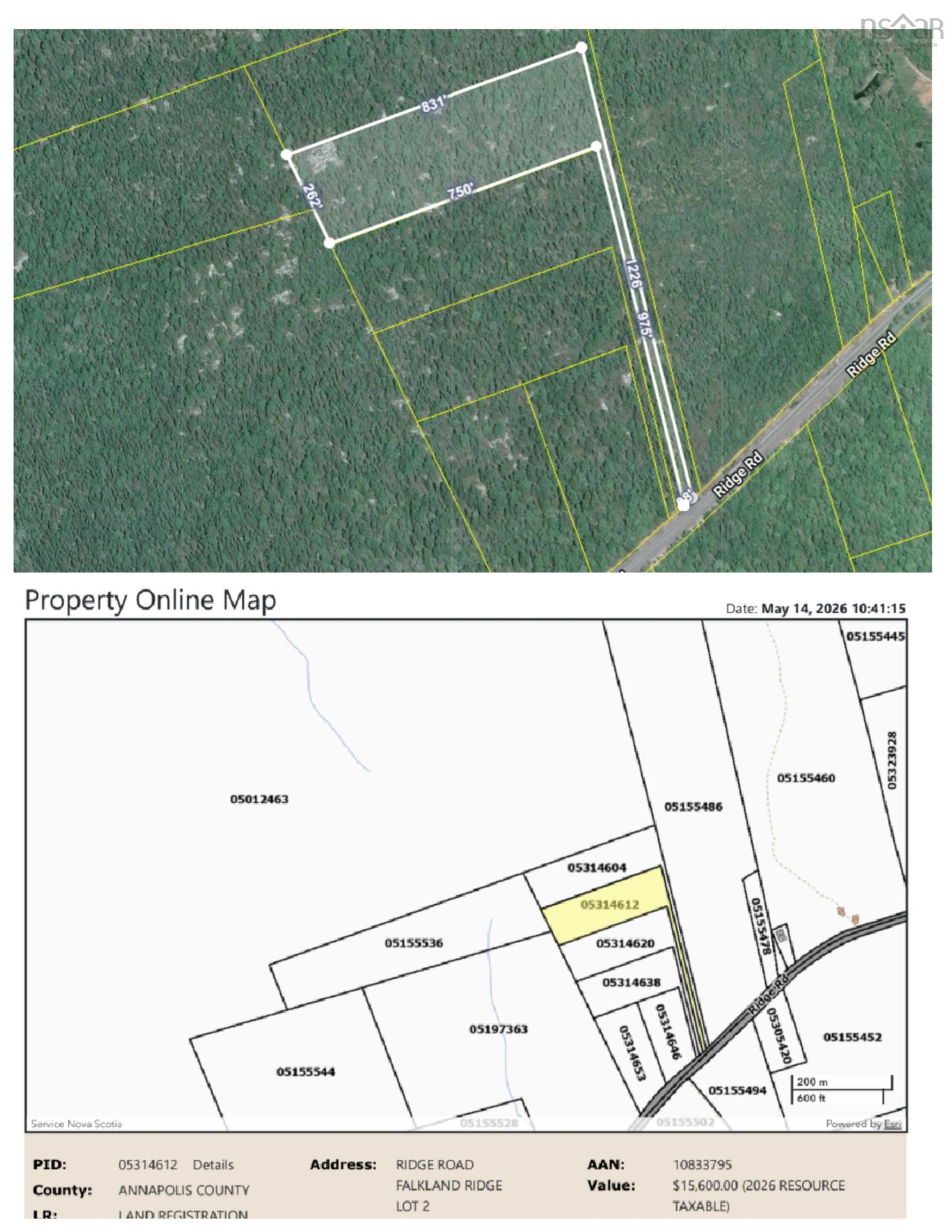 $30,000.00: LOt 2 Ridge Road, Falkland Ridge