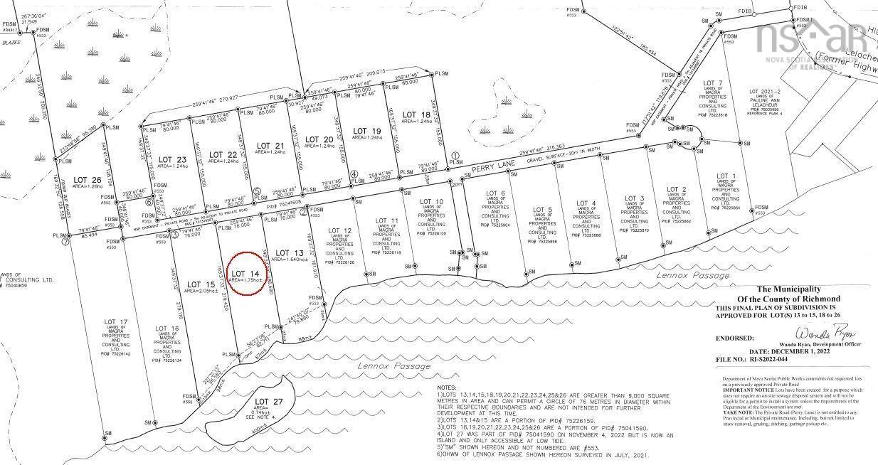 $125,400.00: Lot 14 Perry Lane, Lennox Passage